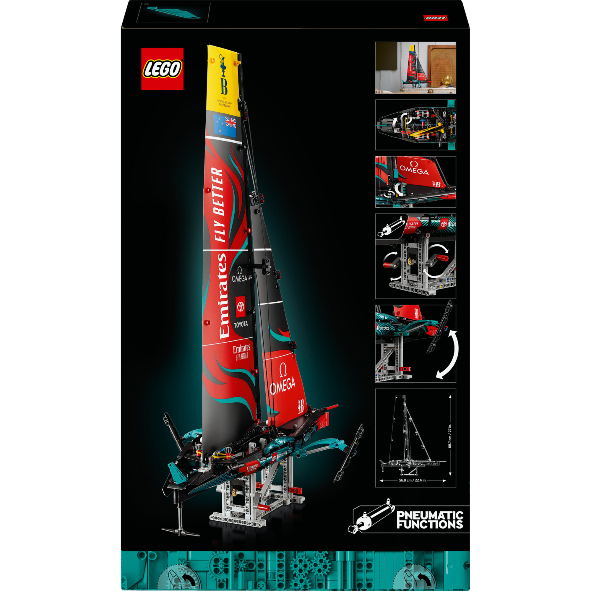 Lego technic 42174 emirates team new zealand ac75, modellino di barca a vela da costruire per adulti, regalo per uomo o donna - LEGO TECHNIC