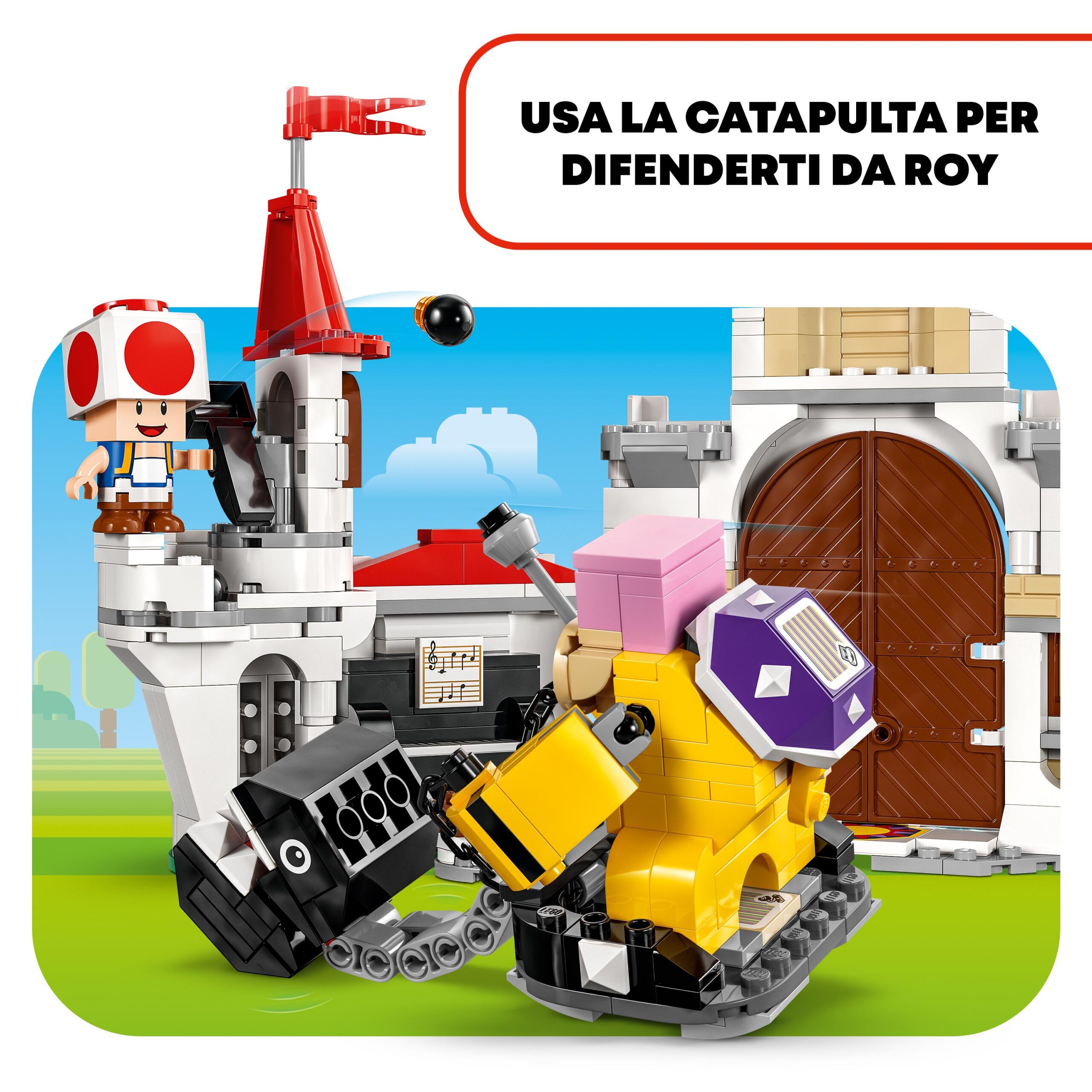 Lego super mario 71435 battaglia con roy al castello di peach giocattolo con personaggi nintendo, giochi per bambini 7+ - LEGO® Super Mario™