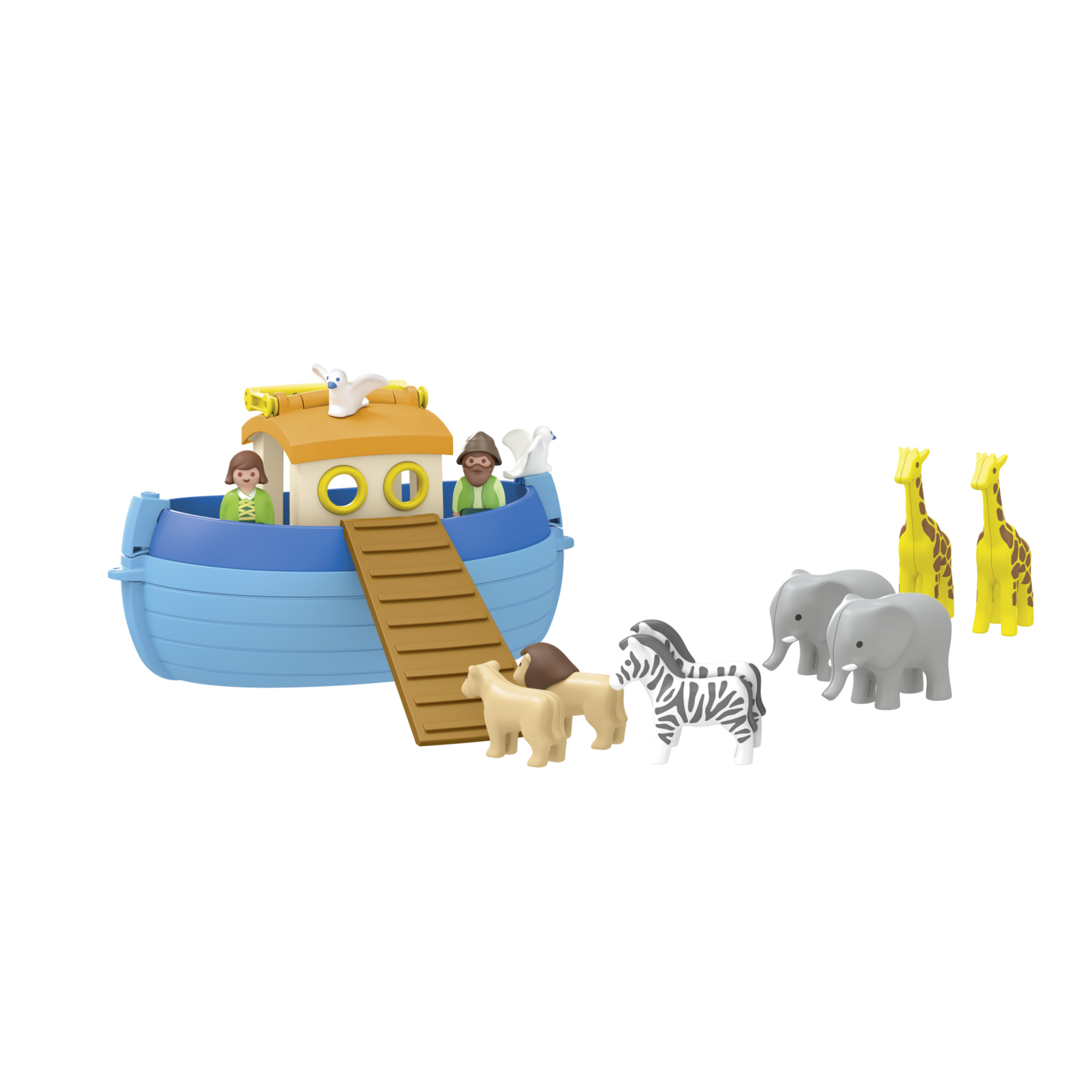 Playmobil junior 71681 arca di noè portatile - giocattolo educativo per bambini da 1 a 4 anni - Playmobil