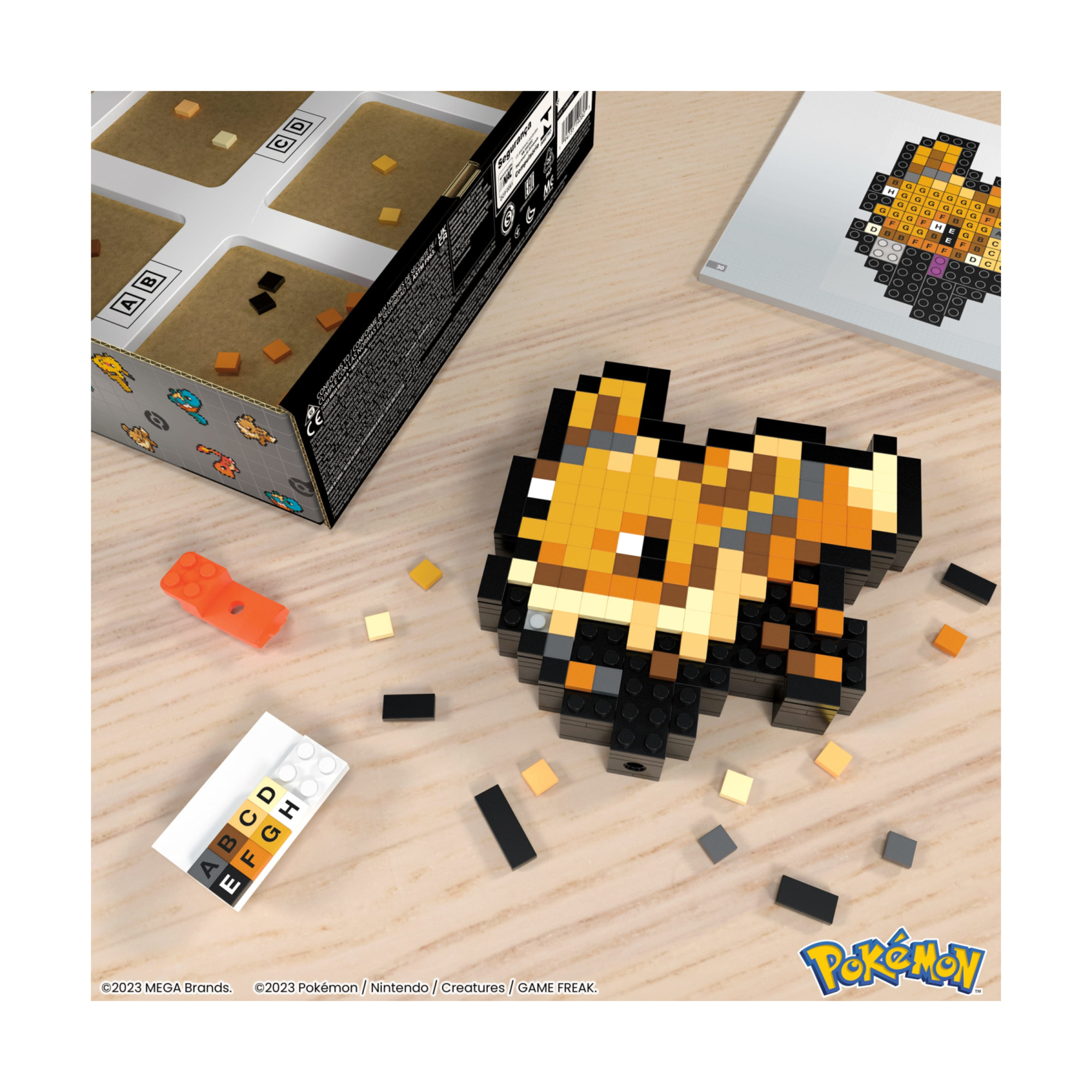 Mega pokémon - eevee pixel art, set da costruire con 323 pezzi e stile retrò pixelato - MEGA BLOCKS