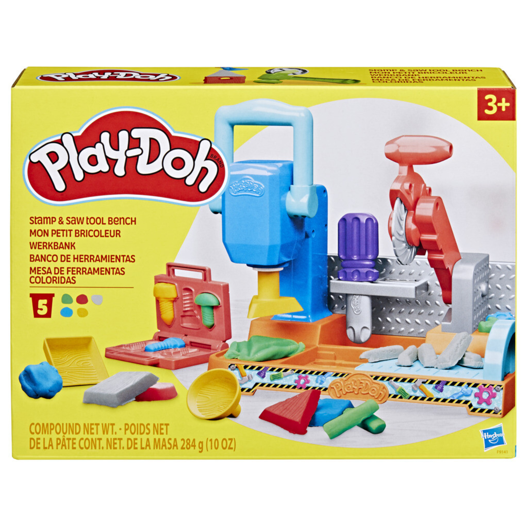 Play-doh - la falegnameria, playset con attrezzi e formine e segheria, playset del falegname - PLAY-DOH