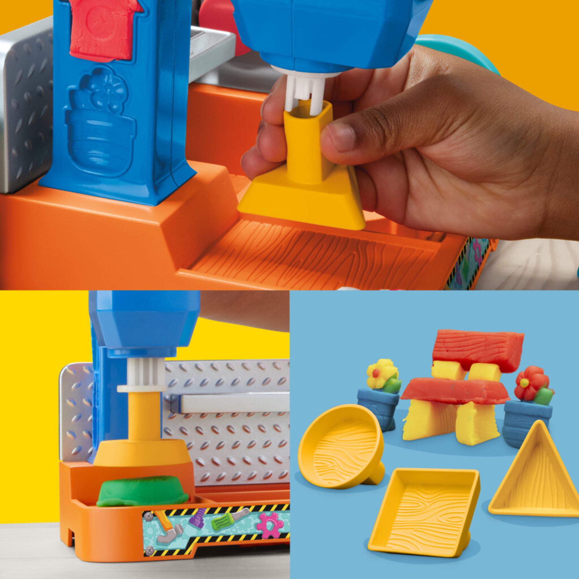 Play-doh - la falegnameria, playset con attrezzi e formine e segheria, playset del falegname - PLAY-DOH