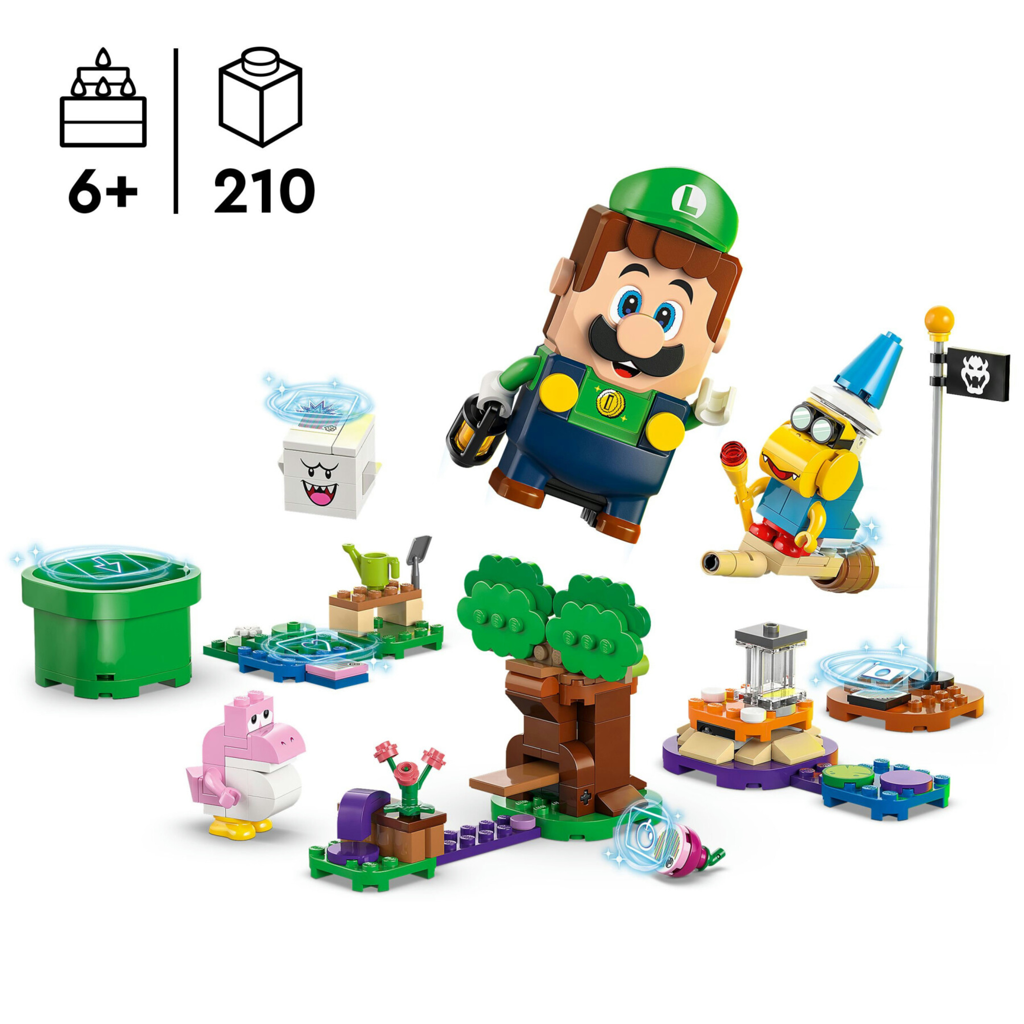 Lego super mario 71440 avventure di lego luigi interattivo, giocattolo con 4 personaggi nintendo da collezione per bambini 6+ - LEGO® Super Mario™