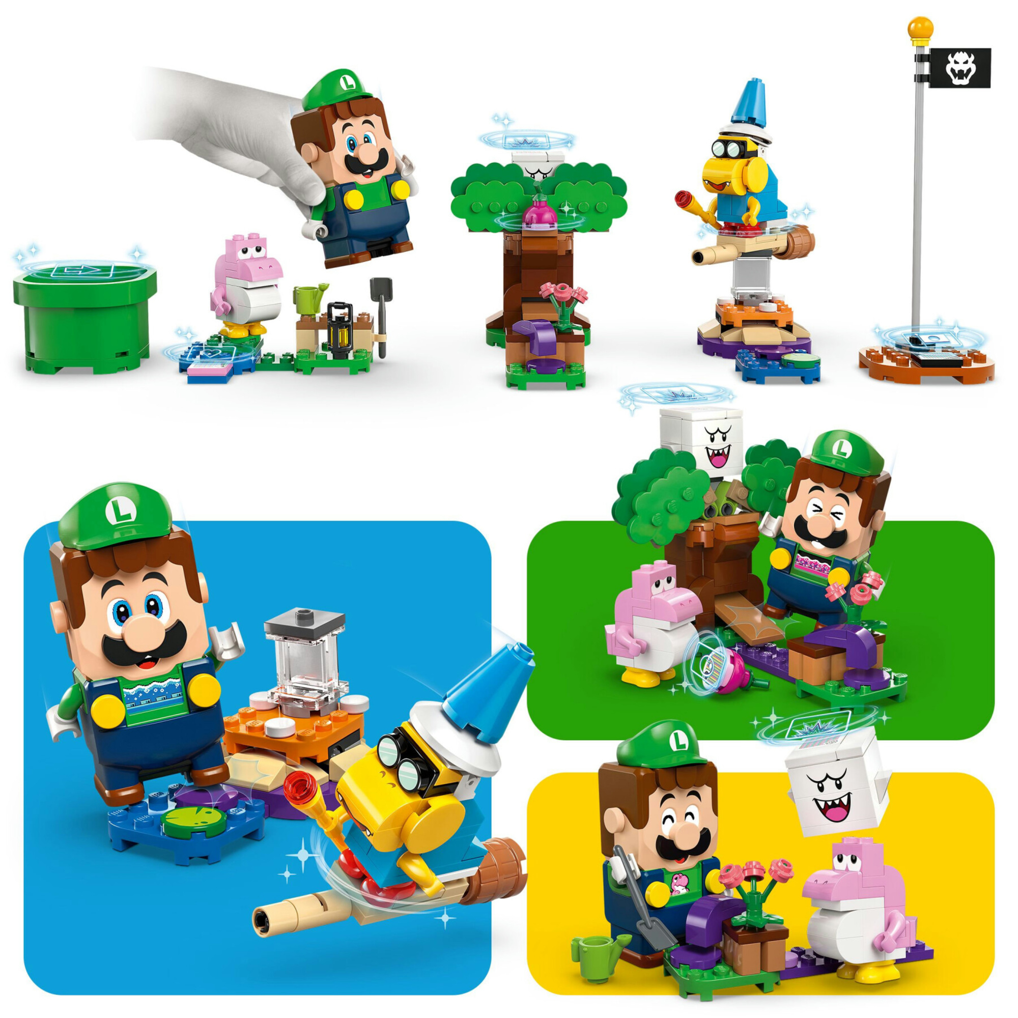 Lego super mario 71440 avventure di lego luigi interattivo, giocattolo con 4 personaggi nintendo da collezione per bambini 6+ - LEGO® Super Mario™