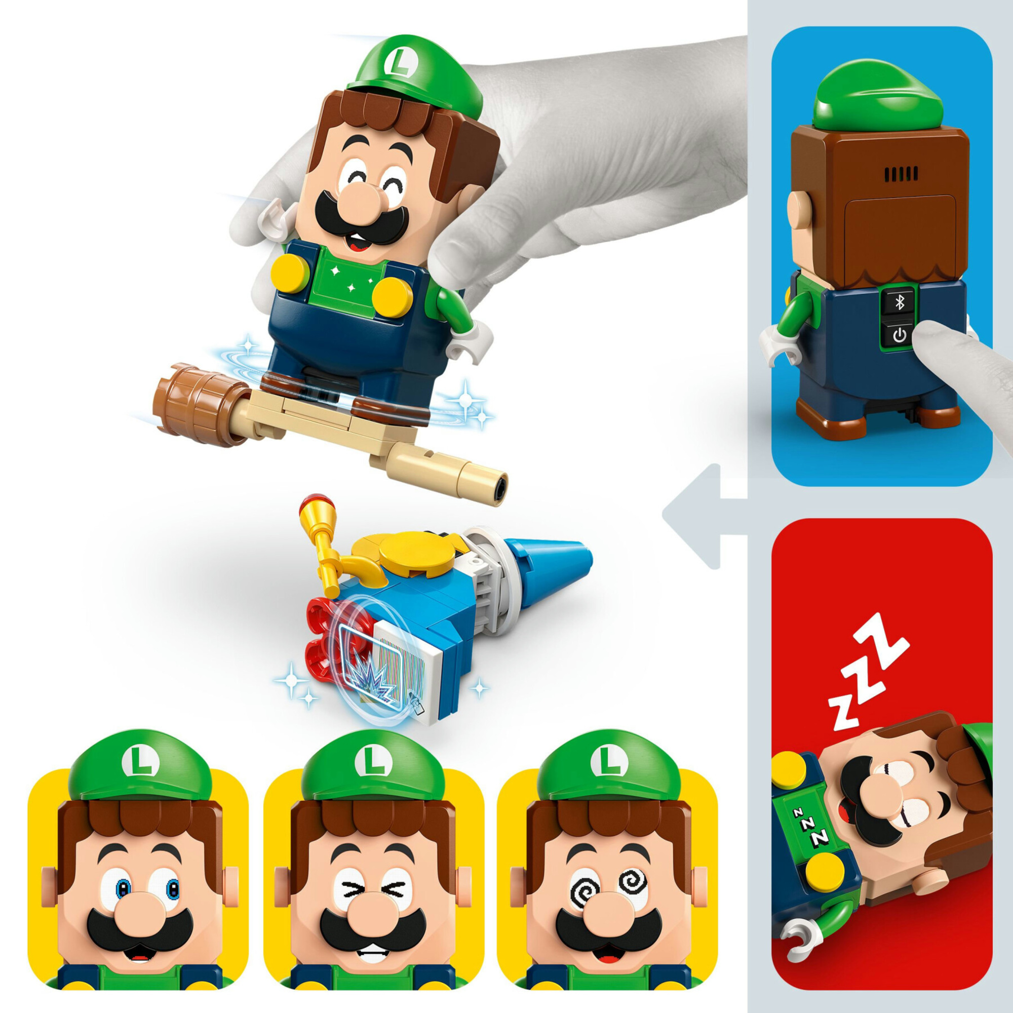 Lego super mario 71440 avventure di lego luigi interattivo, giocattolo con 4 personaggi nintendo da collezione per bambini 6+ - LEGO® Super Mario™