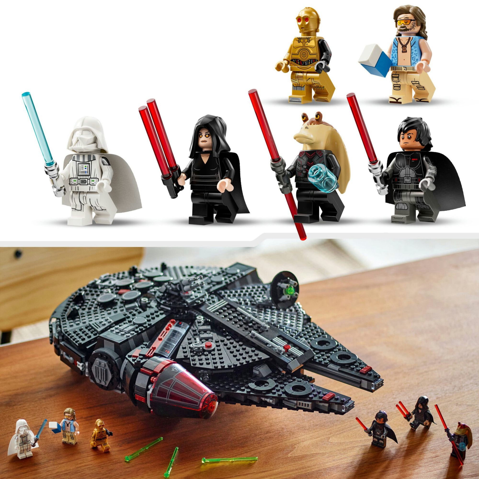 Lego star wars 75389 dark falcon, astronave giocattolo da costruire, versione oscura del millennium falcon, giochi bambini 10+ - LEGO® Star Wars™