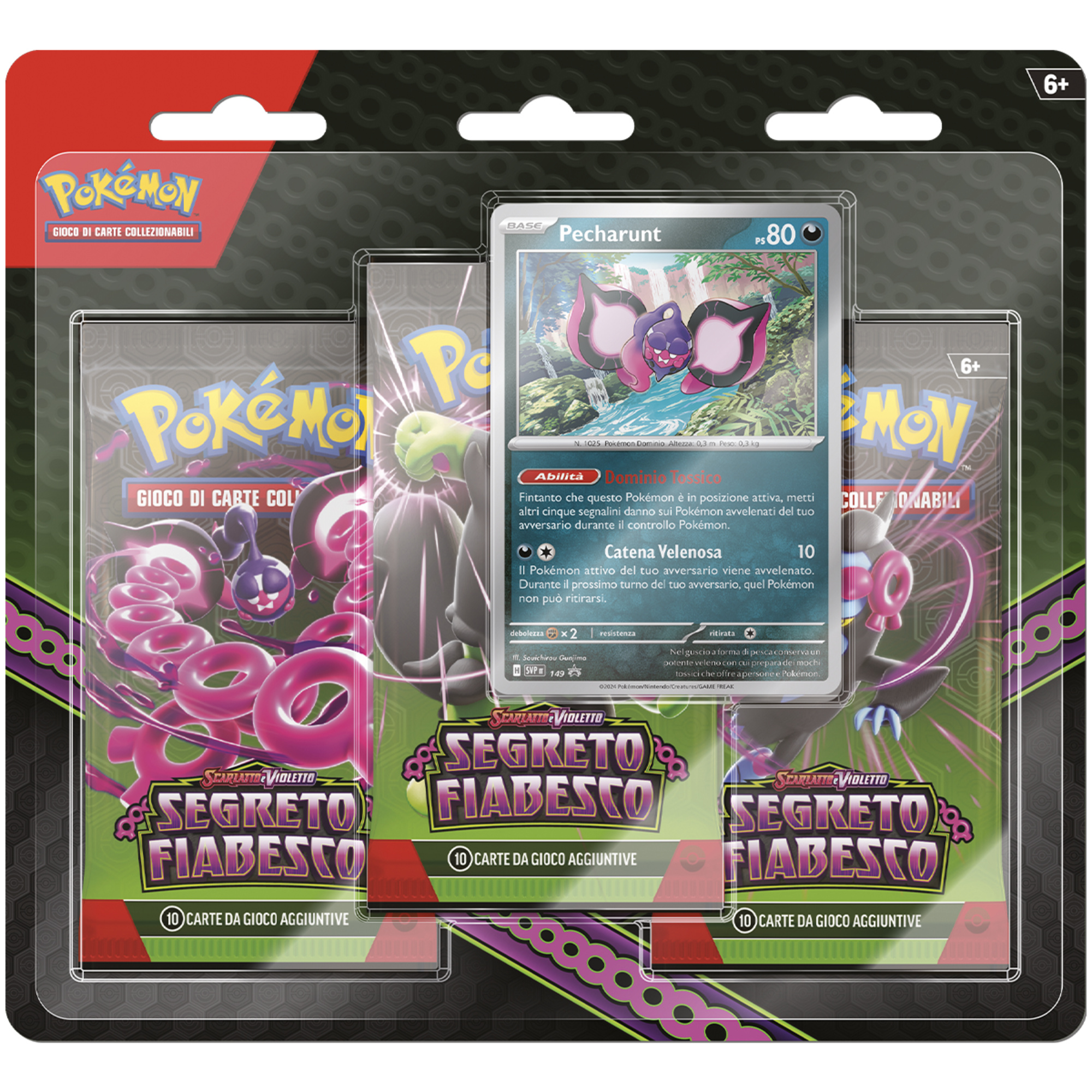 Pokemon sv6.5 segreto fiabesco - 3 pack blister - POKEMON