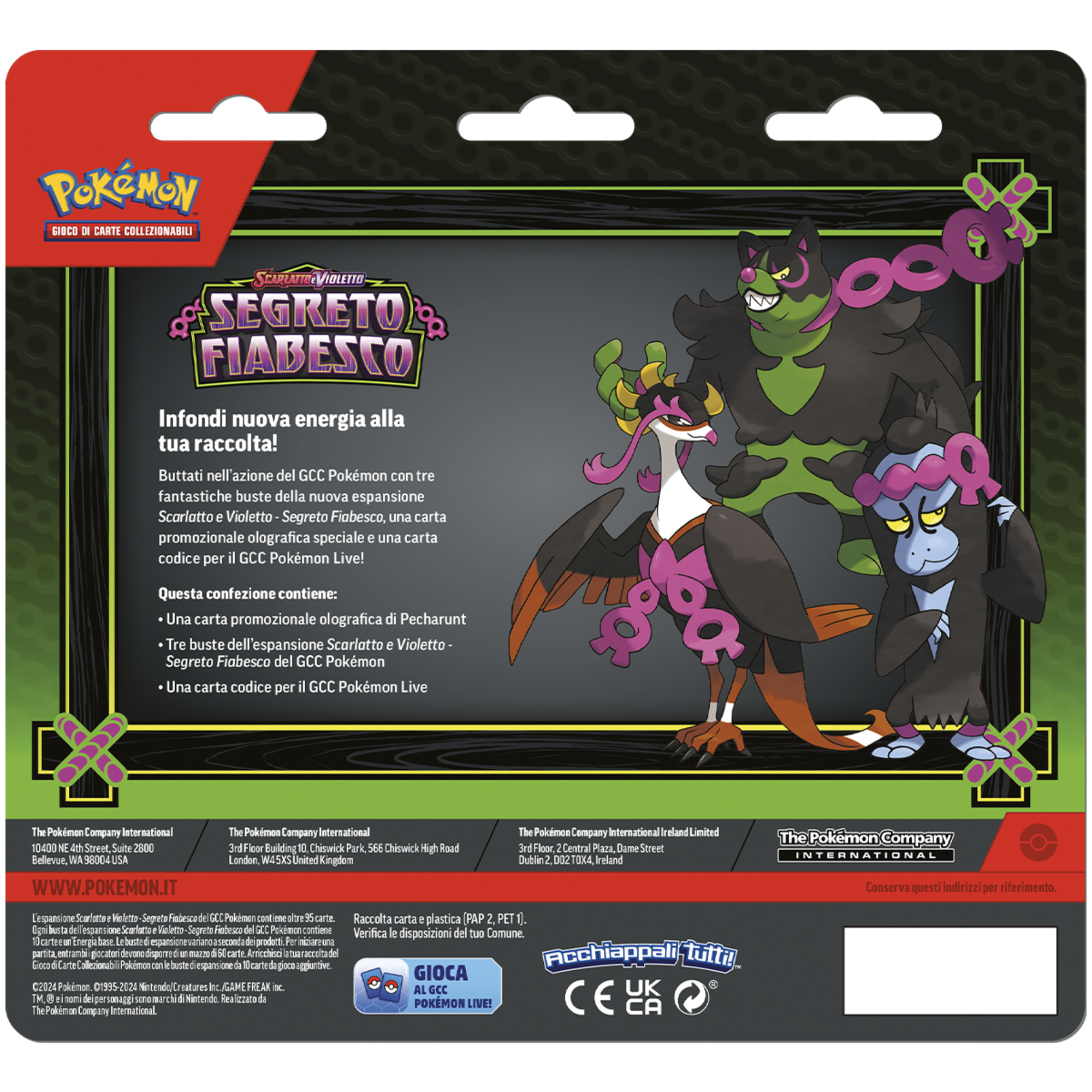 Pokemon sv6.5 segreto fiabesco - 3 pack blister - POKEMON