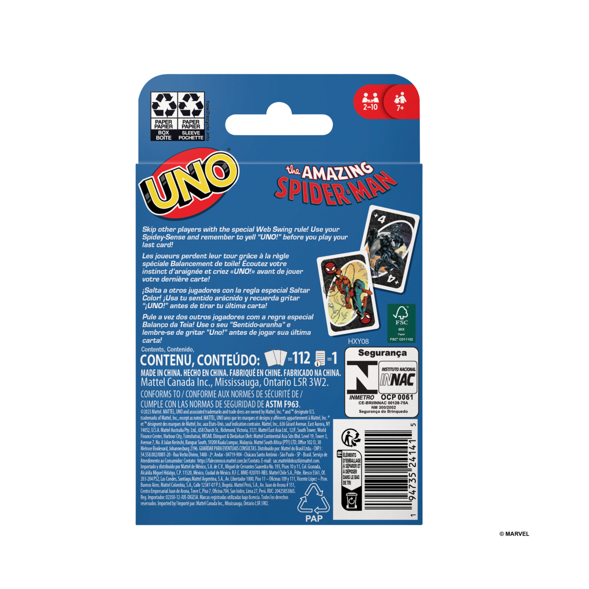 Uno the amazing spiderman, l'iconico gioco con carte ispirate alla serie a fumetti marvel - UNO