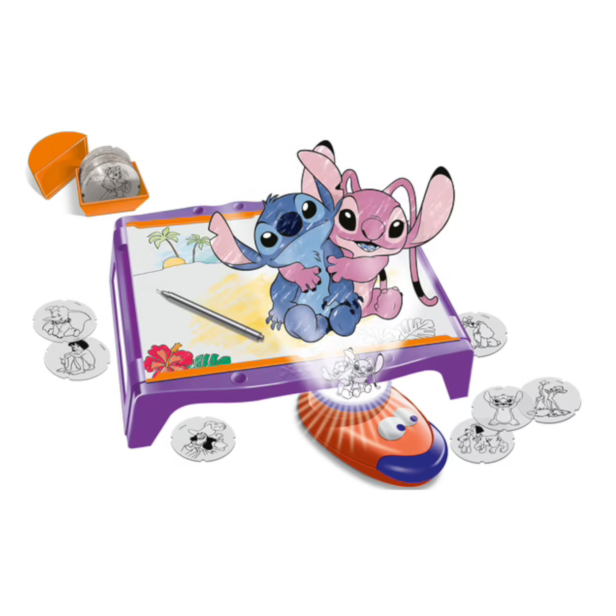 Ravensburger xoomy maxi disney stitch: tavolo a4 con proiettore luminoso e 300 motivi in 72 pellicole. gioco creativo per bimbi 6+. - RAVENSBURGER, Disney Stitch