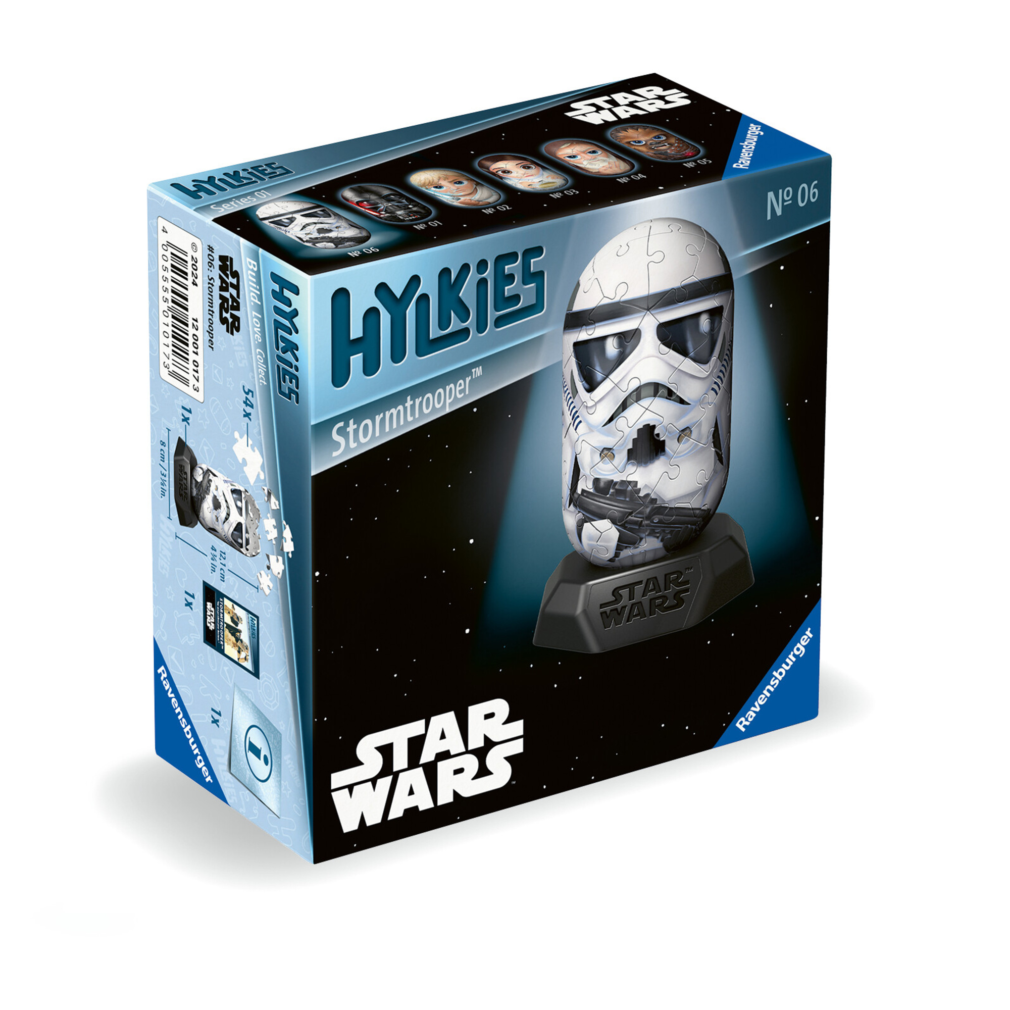 Ravensburger - hylkies star wars, stormtrooper, personaggi collezionabili, 54 pezzi - RAVENSBURGER 3D PUZZLE