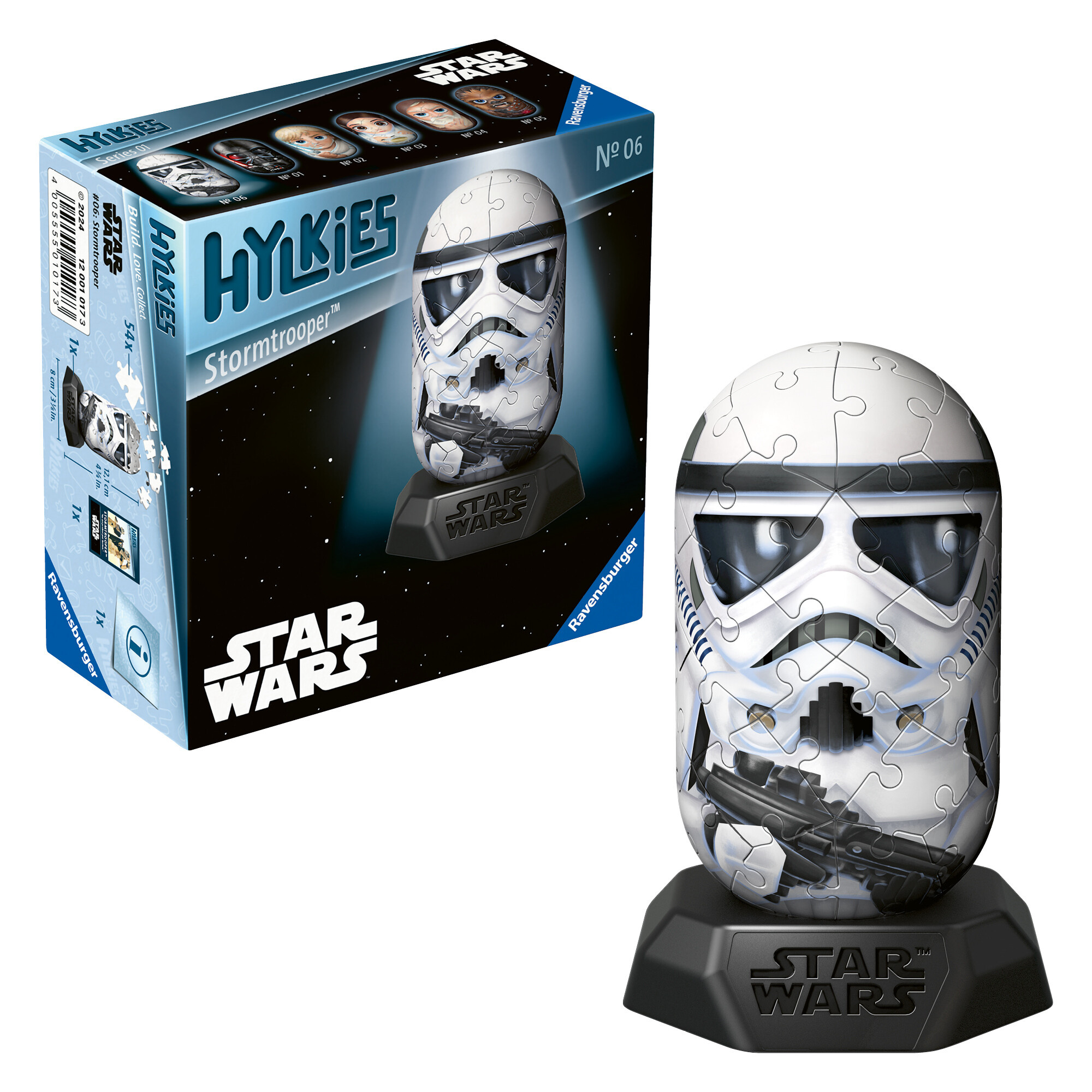 Ravensburger - hylkies star wars, stormtrooper, personaggi collezionabili, 54 pezzi - RAVENSBURGER 3D PUZZLE