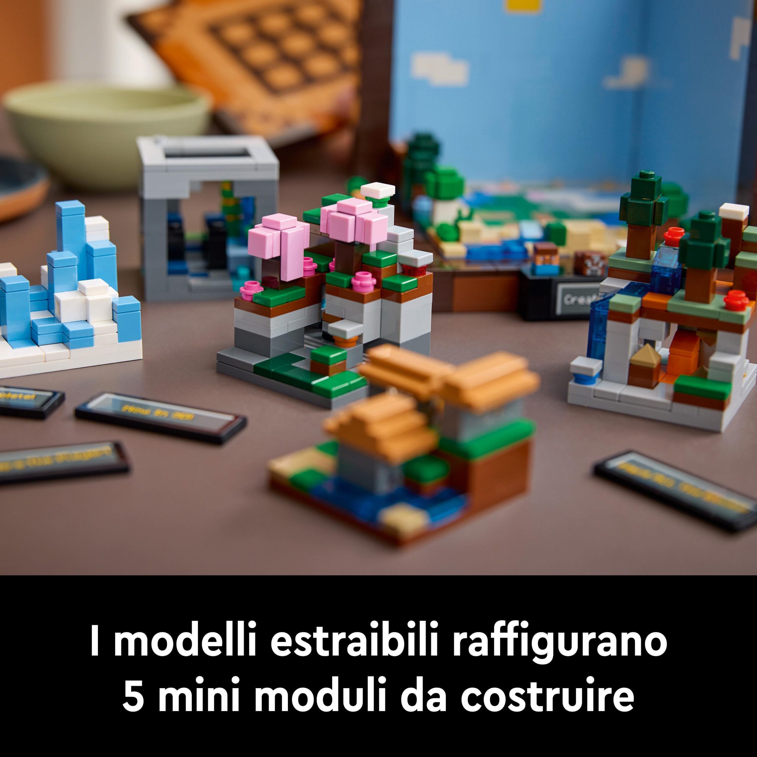 Lego minecraft 21265 banco da lavoro, modellino da costruire per il 15° anniversario del videogioco, regalo per fan adulti - MINIONS