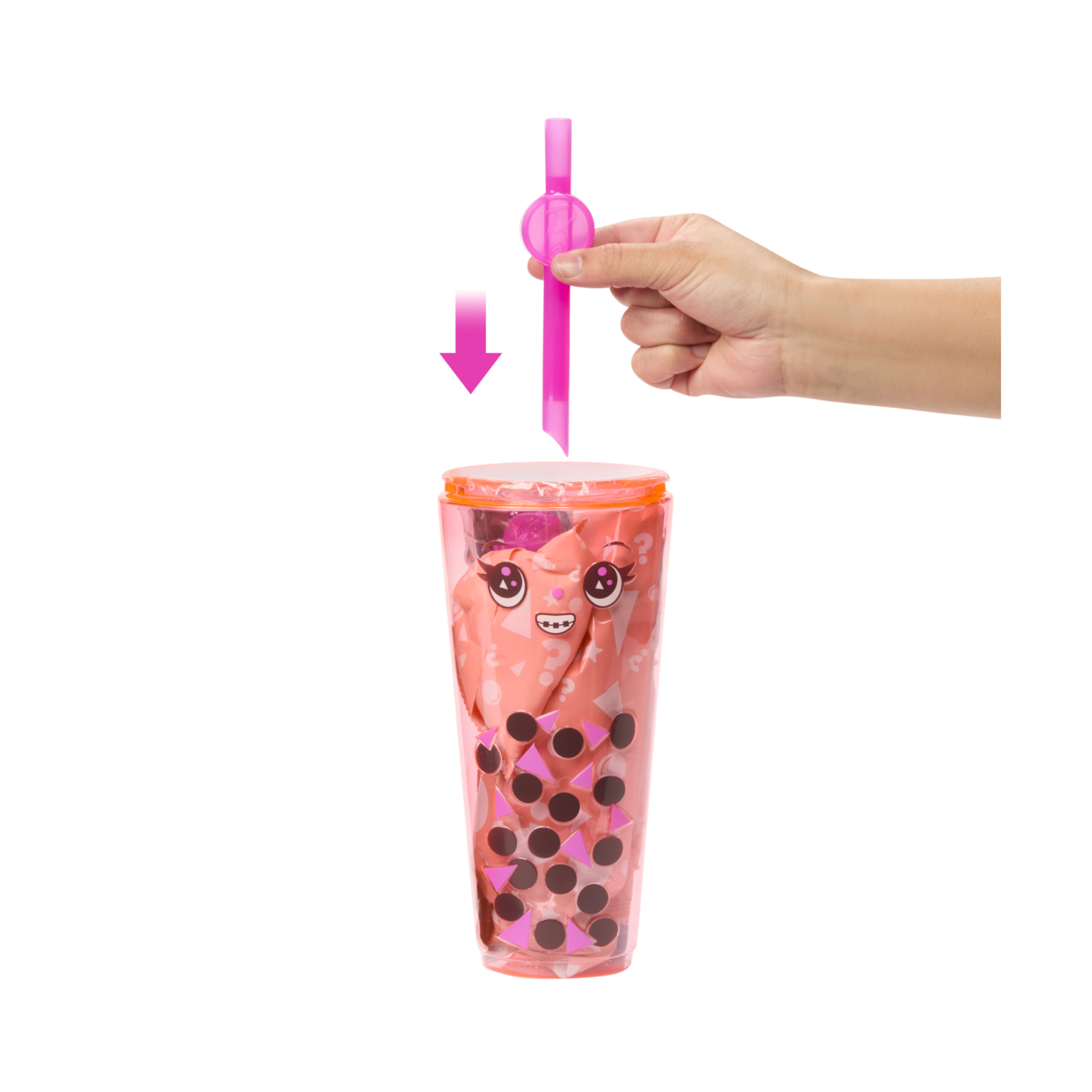 Barbie - pop reveal serie bubble tea, bambola alla moda mango mochi profumata con cucciolo e 8 accessori a sorpresa con effetto cambia colore - Barbie