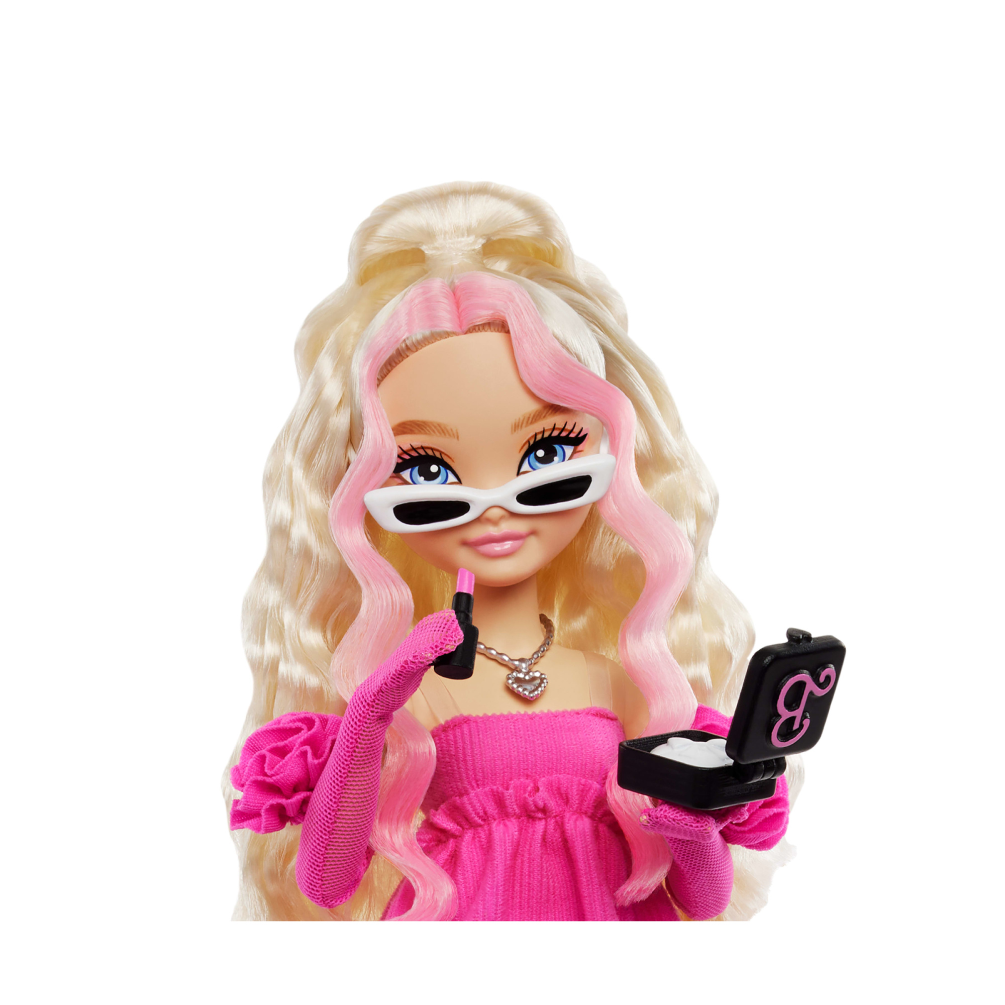 Barbie dream besties - barbie "malibu", bambola bionda alla moda con 11 accessori a tema capelli e make-up inclusi - Barbie