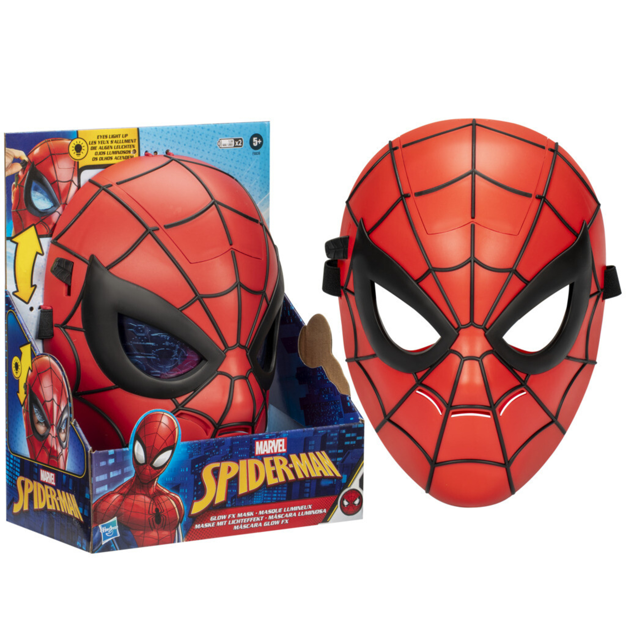 Hasbro marvel spider-man, maschera elettronica, giocattolo per i giochi d'imitazione - Spiderman