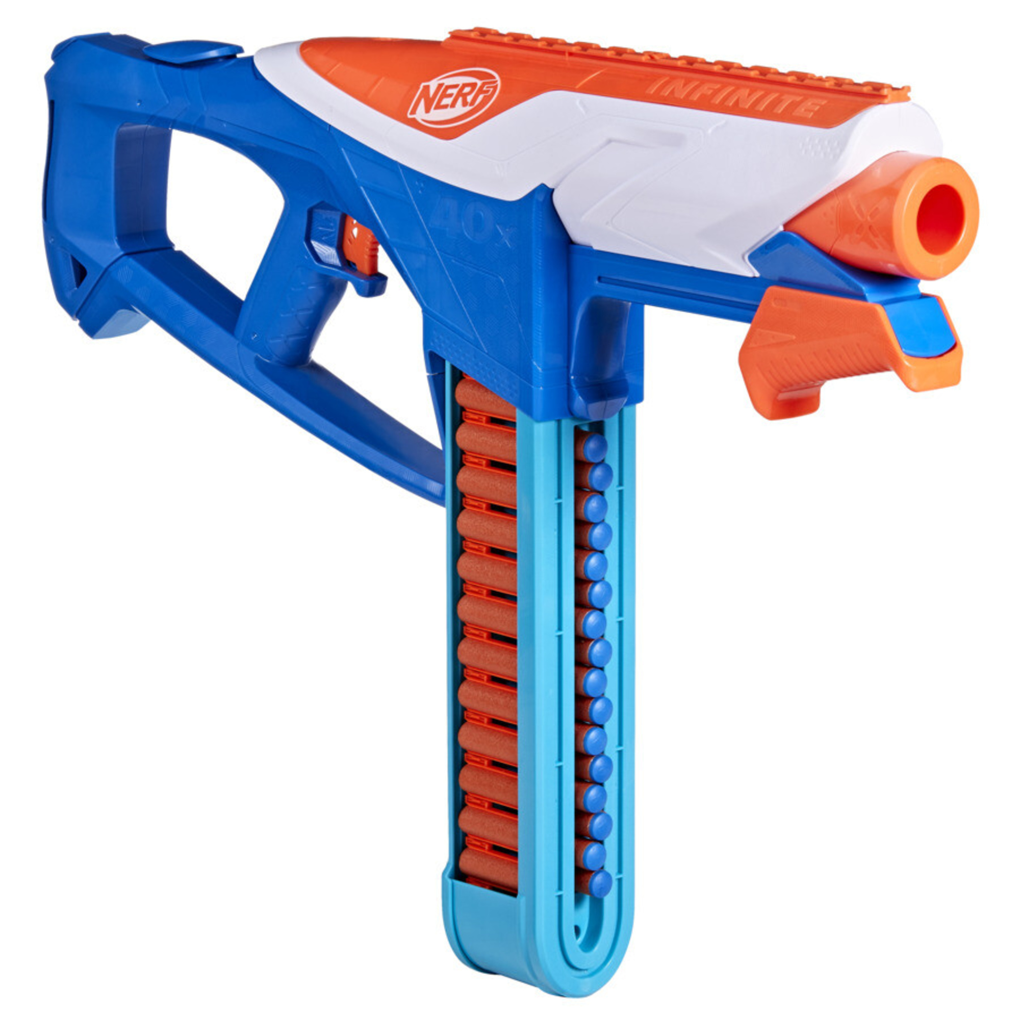 Nerf n-series, infinite, blaster con 80 dardi nerf n1, catena da battaglia da 40 dardi, giocattoli per bambini e bambine dagli 8 anni in su - NERF