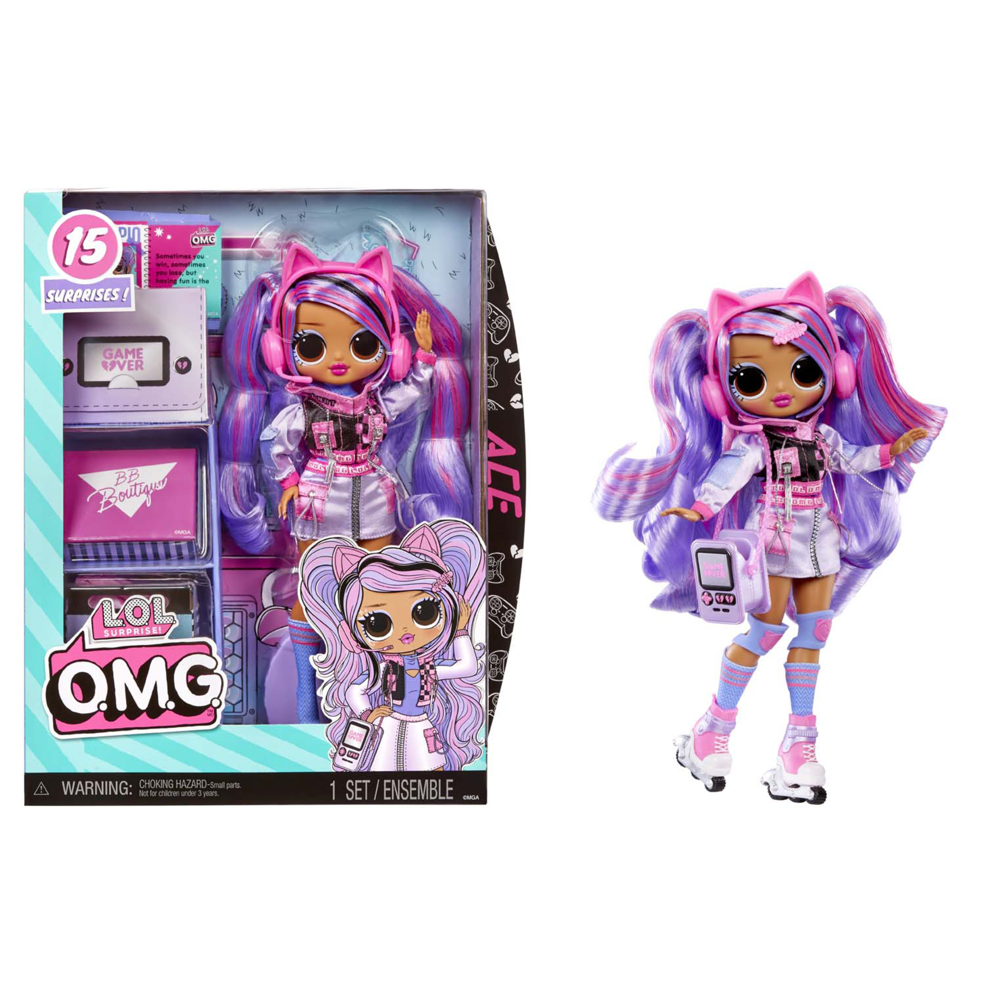 L.O.L. Surprise Omg Fashion Doll Ace Con 15 Sorprese Bambola Con Abiti E Accessori Fashion Toys Center