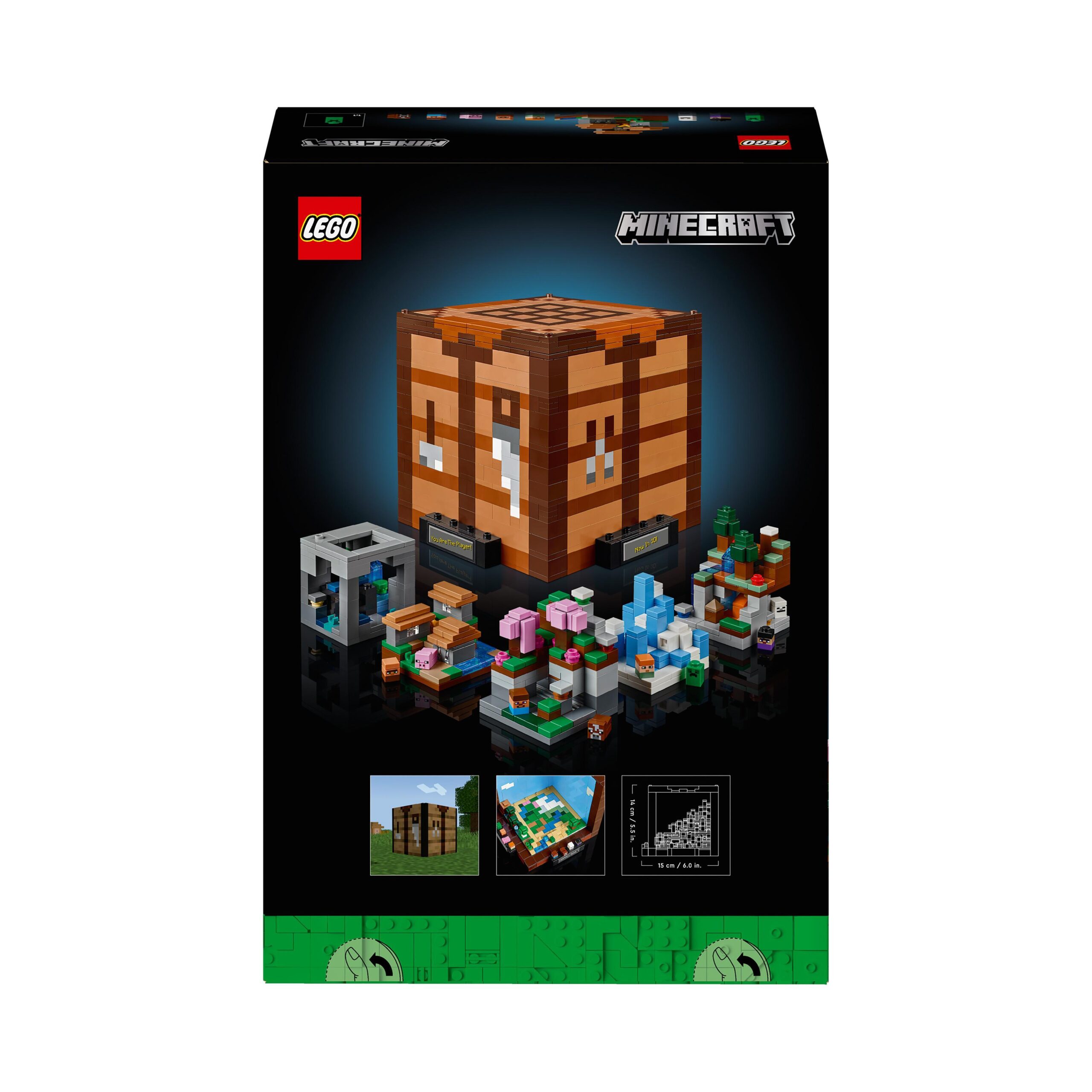 Lego minecraft 21265 banco da lavoro, modellino da costruire per il 15° anniversario del videogioco, regalo per fan adulti - MINIONS