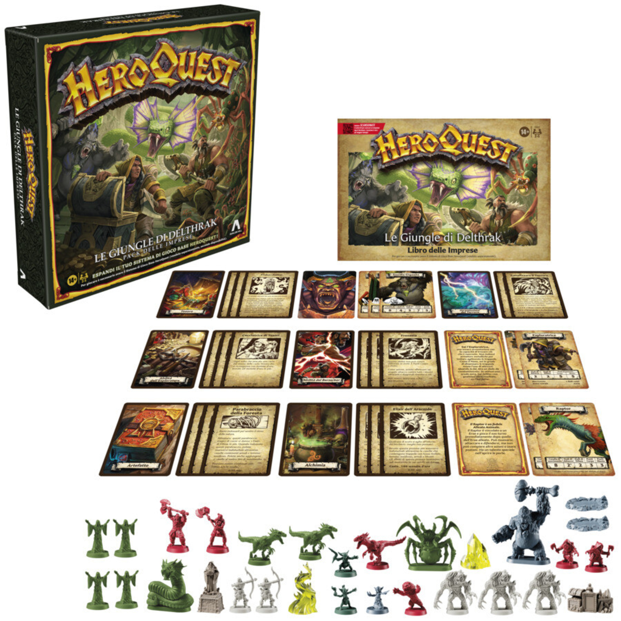 Avalon hill, heroquest, pack delle imprese le giungle di delthrak, per giocare è necessario avere il sistema di gioco base heroquest - HASBRO GAMING