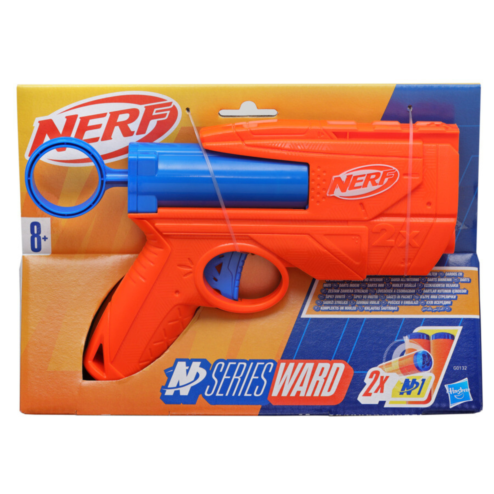 Nerf n-series - ward, blaster con 2 dardi nerf n1, giocattoli per bambini e bambine dagli 8 anni in su - NERF