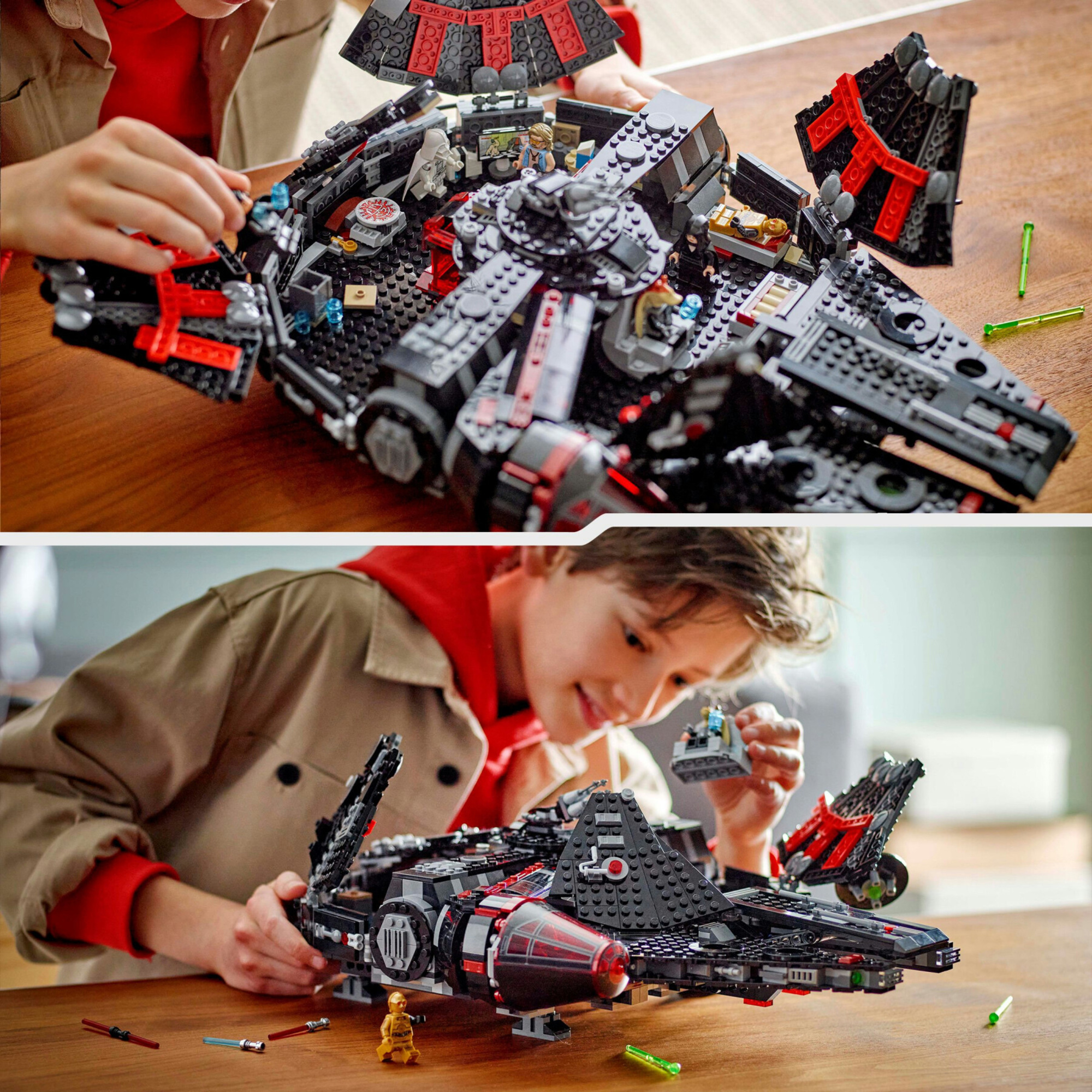 Lego star wars 75389 dark falcon, astronave giocattolo da costruire, versione oscura del millennium falcon, giochi bambini 10+ - LEGO® Star Wars™