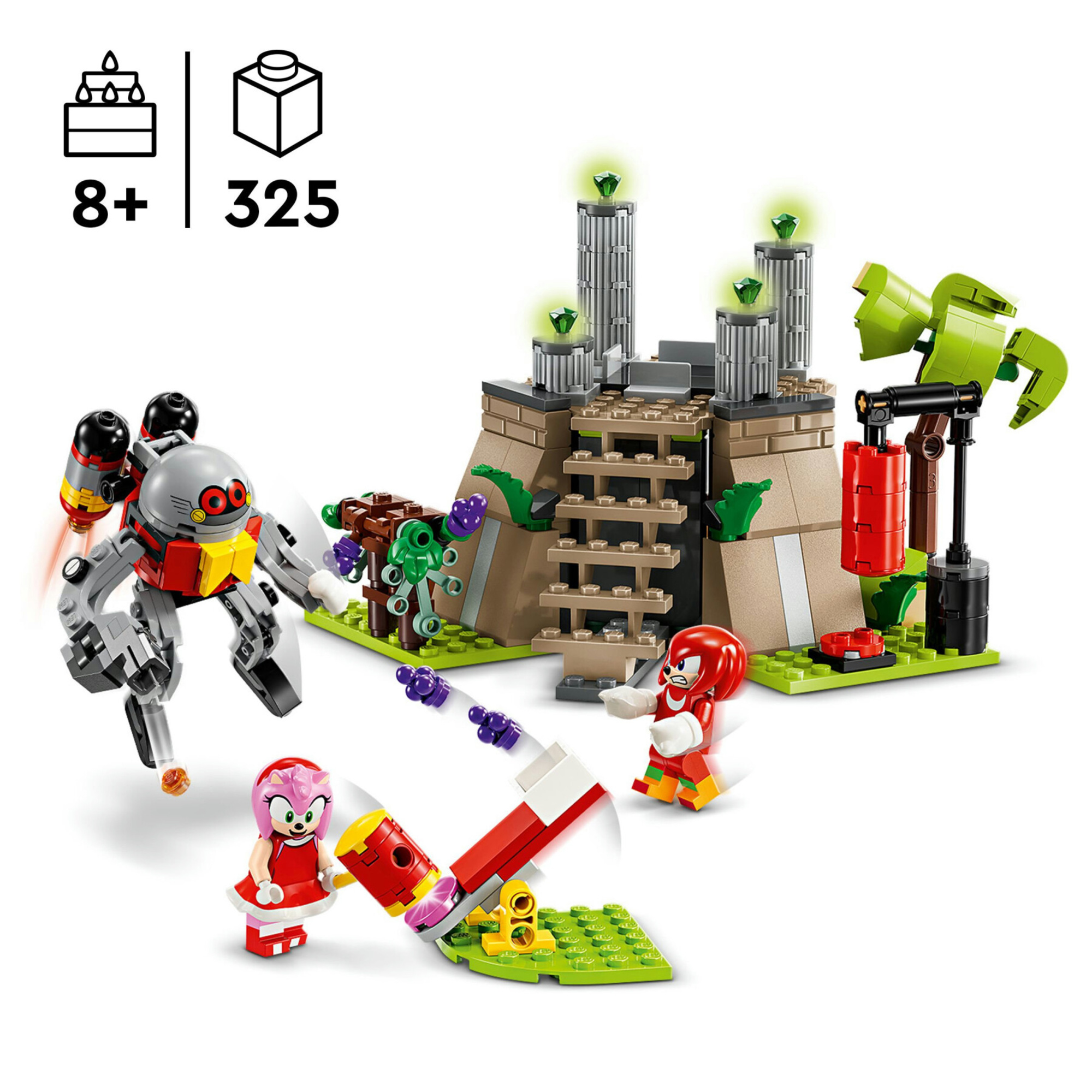 Lego sonic the hedgehog 76998 knuckles e il santuario del master emerald, set con alloggio e personaggi, gioco per bambini 8+ - Lego