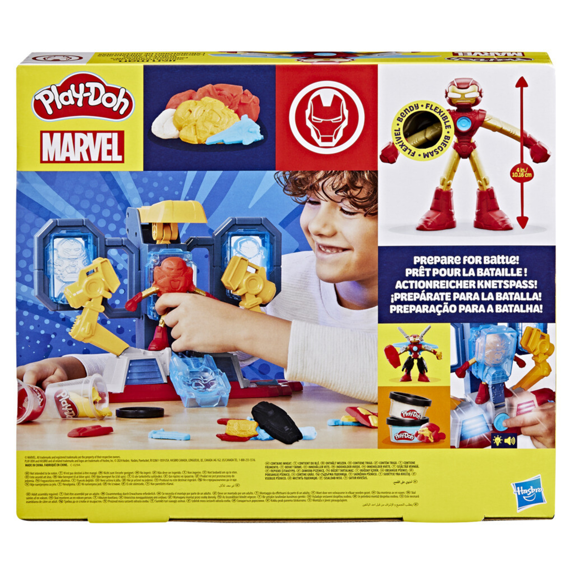 Play-doh marvel - iron man armor maker lab, set da gioco laboratorio delle armature di iron man - PLAY-DOH