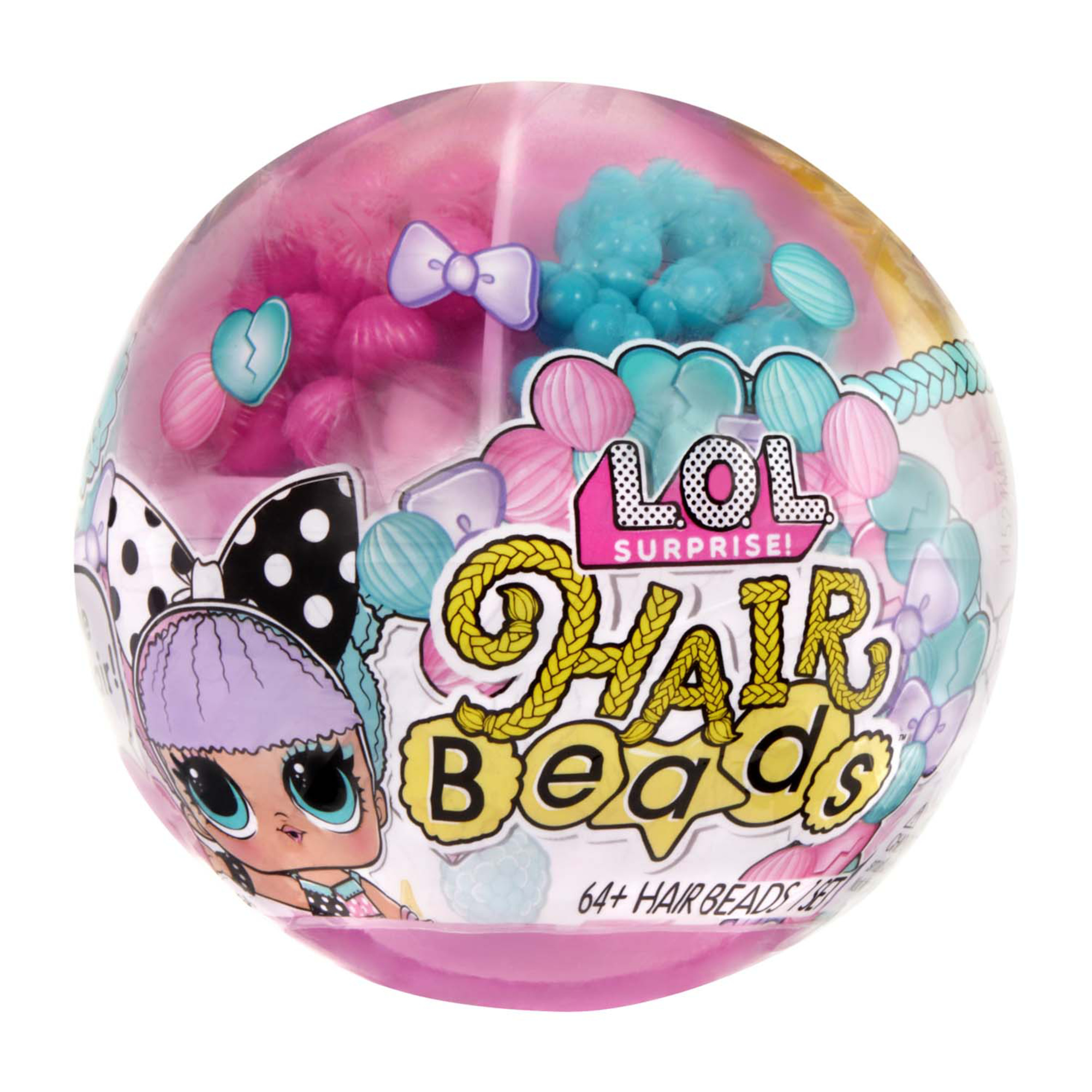 Lol surprise hair beads tots con oltre 60 perline per capelli, bambola da collezione, acconciature fai da te, bambola con perline per capelli - LOL