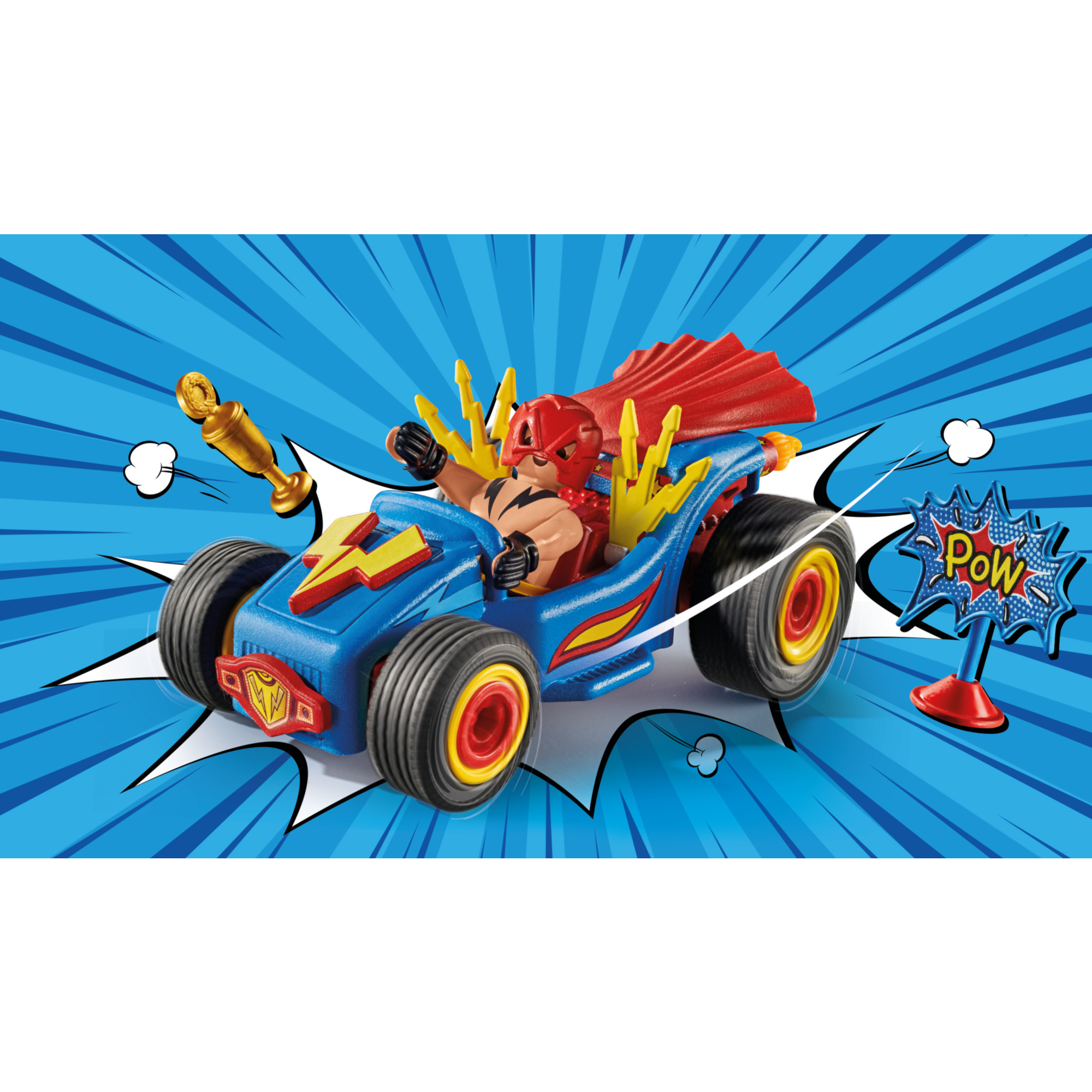 Playmobil funstars 71632 racing wrestler - giocattolo per bambini dai 4 anni - Playmobil