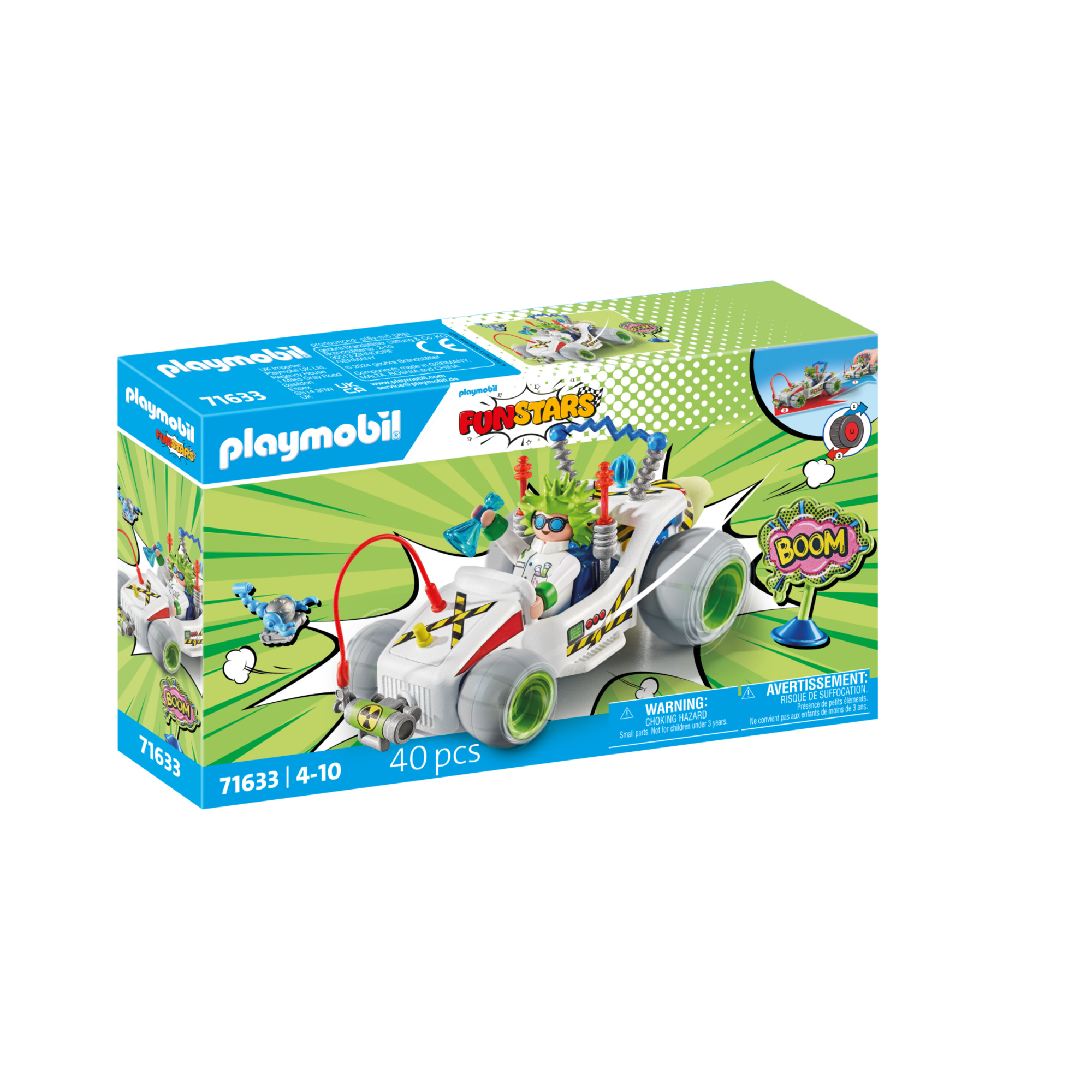 Playmobil funstars 71633 racing professor giocattolo - ideale per bambini dai 4 anni - Playmobil