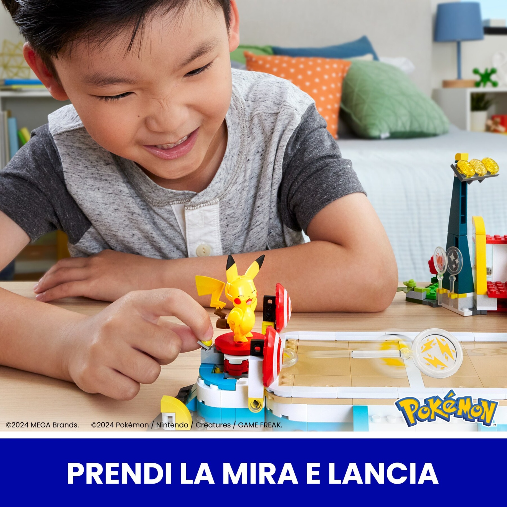 Mega pokémon - palestra adventure builder, set centro allenamento da costruire con 1101 pezzi, include 5 personaggi snodati - MEGA BLOCKS