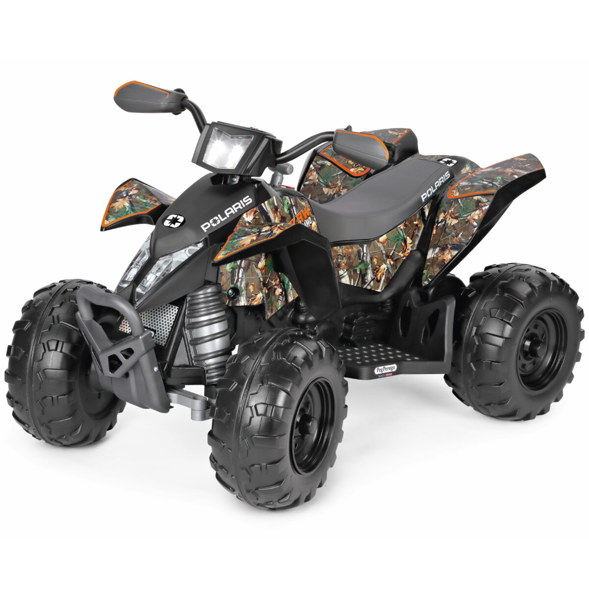 Peg perego - quad elettrico 12v - polaris outlaw 330w camo - 