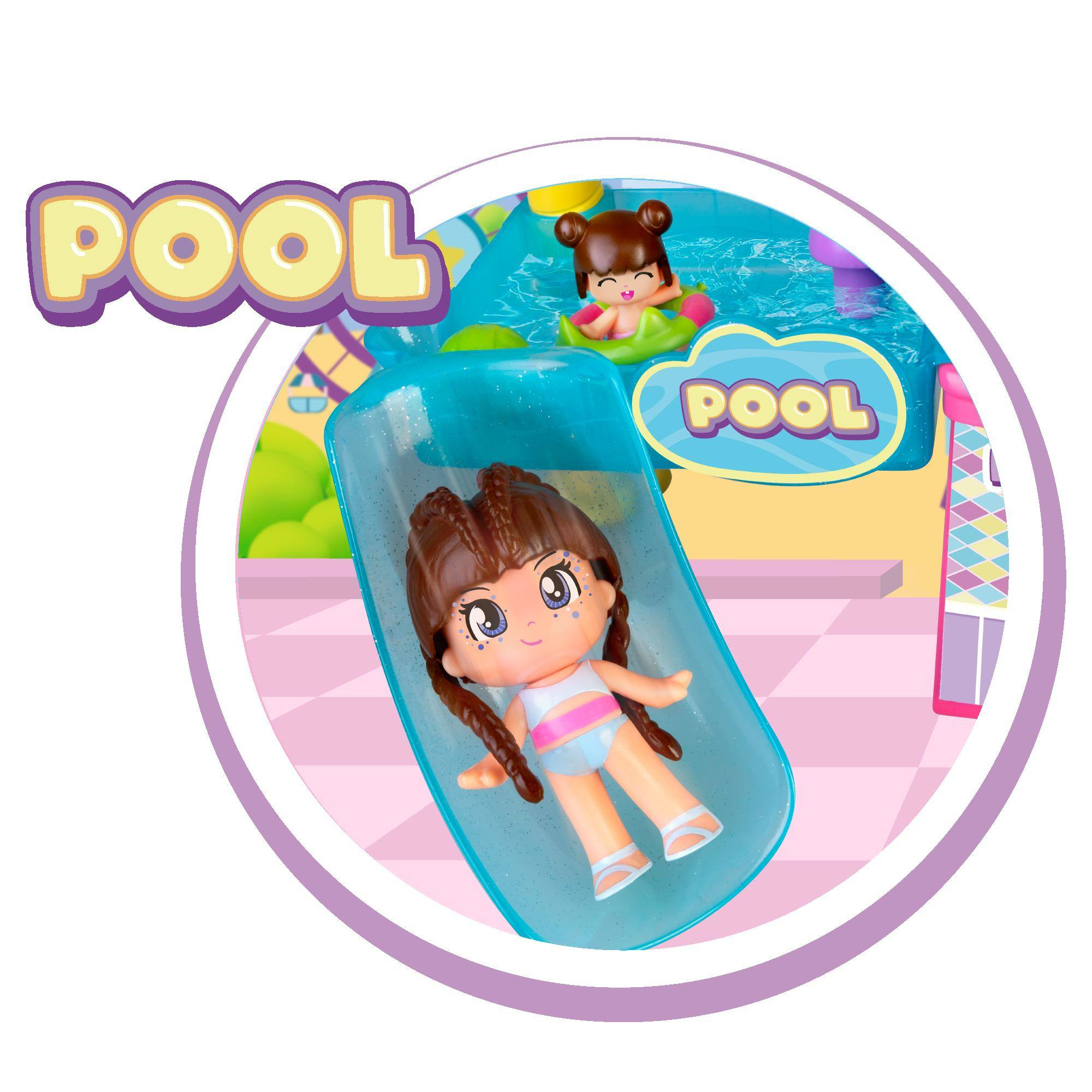 Pinypon 5 star hotel, play set con 2 personaggi e accessori, per bambine/i dai 4 anni - PINYPON