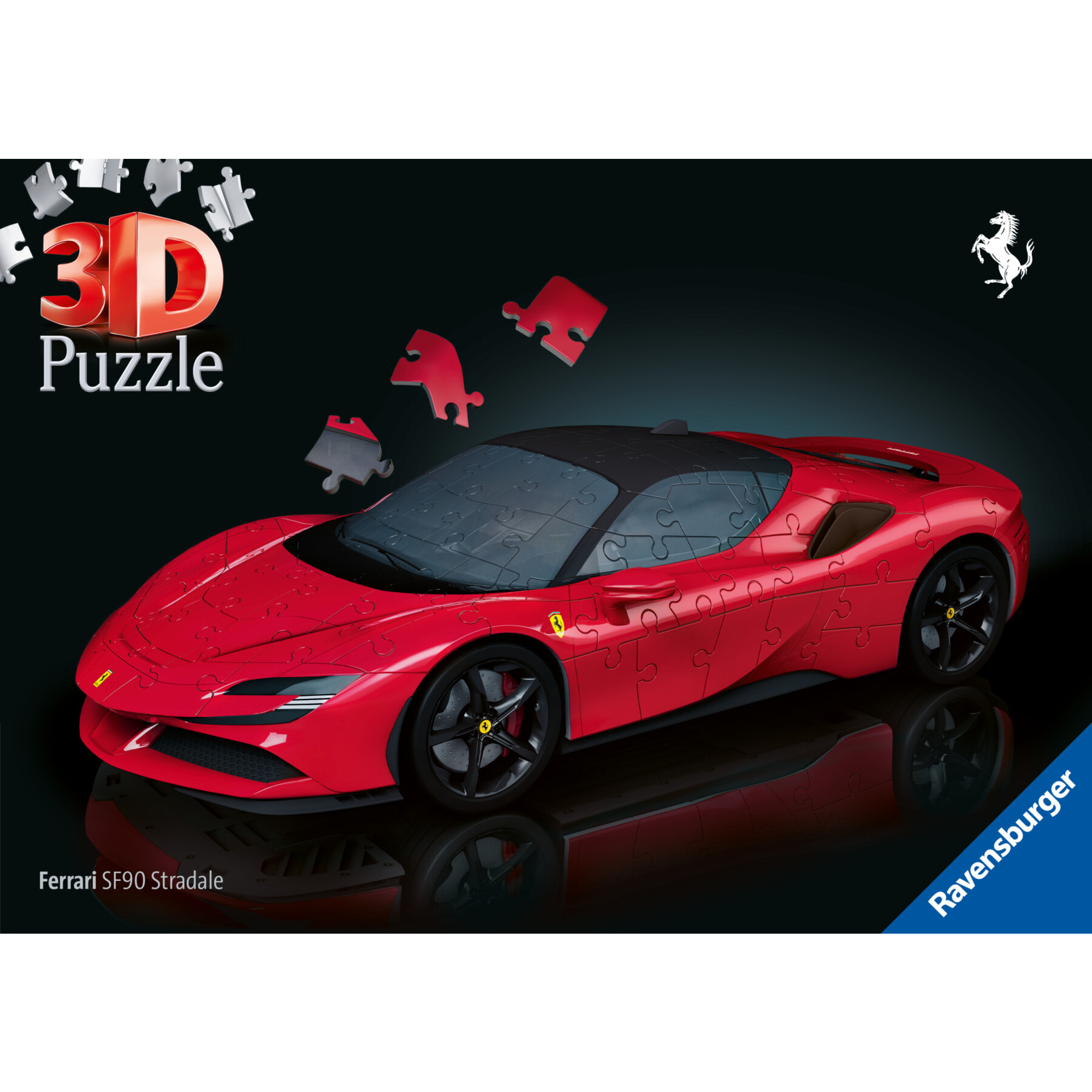 Ravensburger - 3d puzzle ferrari sf90 stradale, 108 pezzi, 8+ anni - RAVENSBURGER 3D PUZZLE