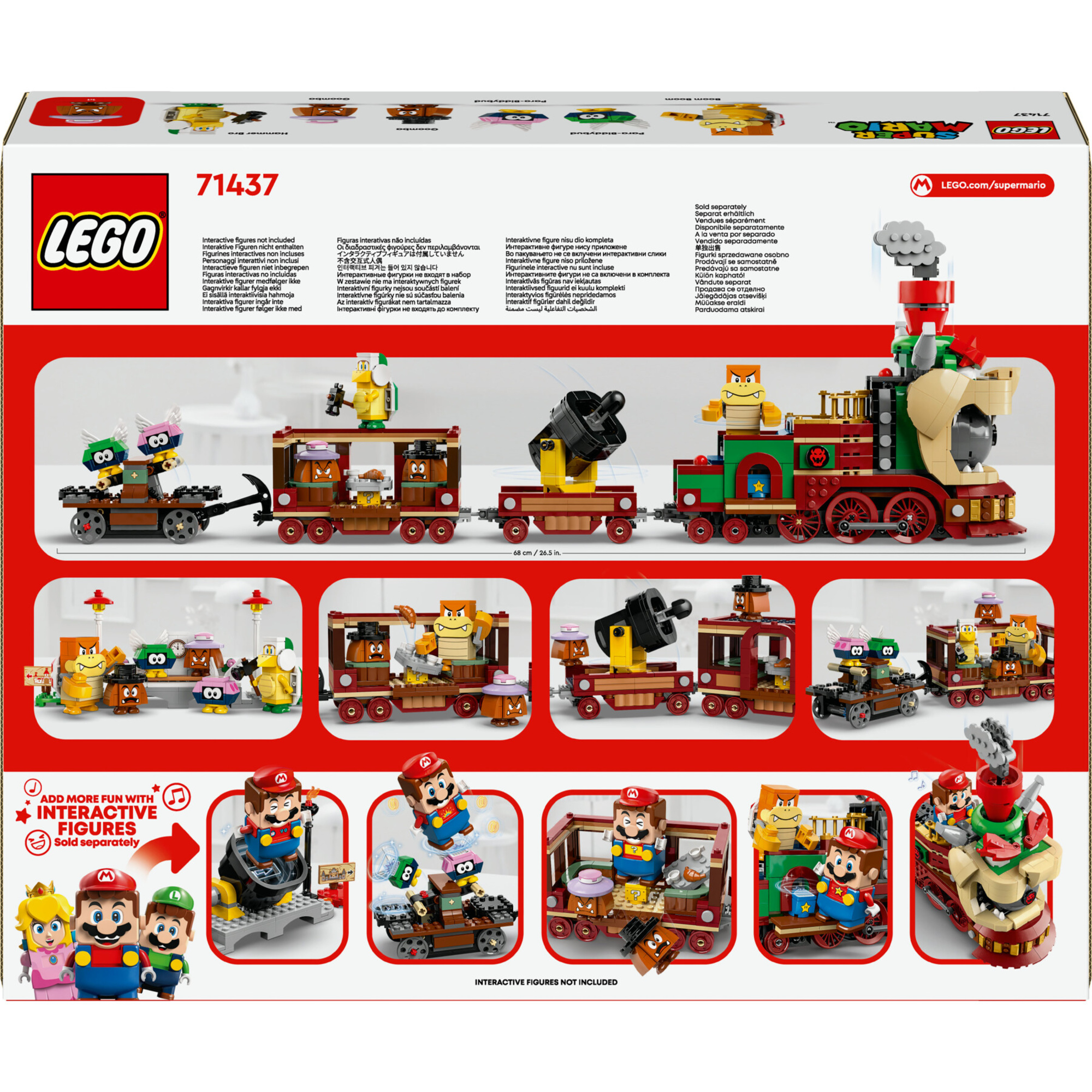 Lego super mario 71437 bowser express, treno giocattolo da costruire con 6 personaggi nintendo, giochi bambini 9+ da collezione - LEGO® Super Mario™