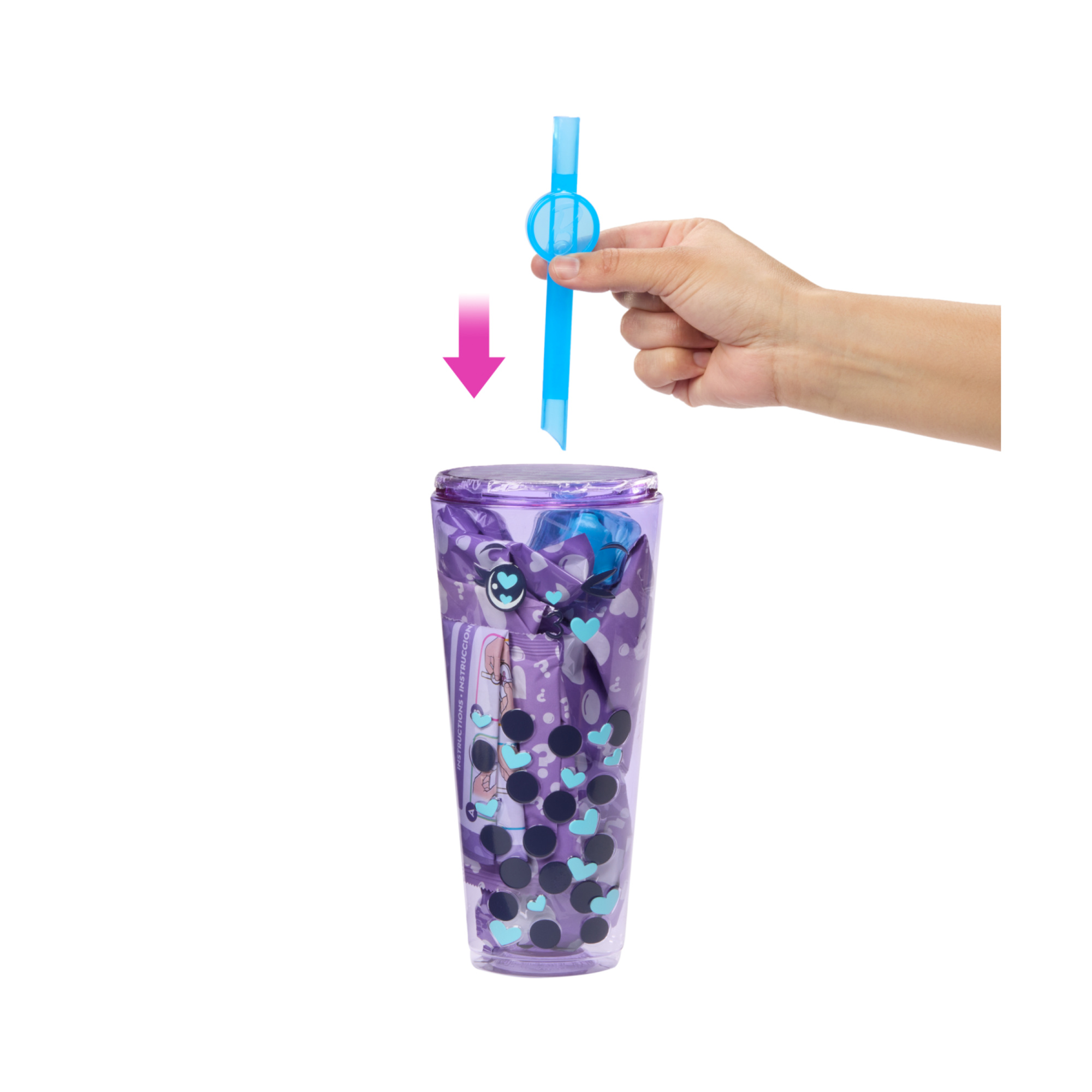 Barbie - pop reveal serie bubble tea, bambola alla moda taro milk profumata con cucciolo e 8 accessori a sorpresa con effetto cambia colore - Barbie