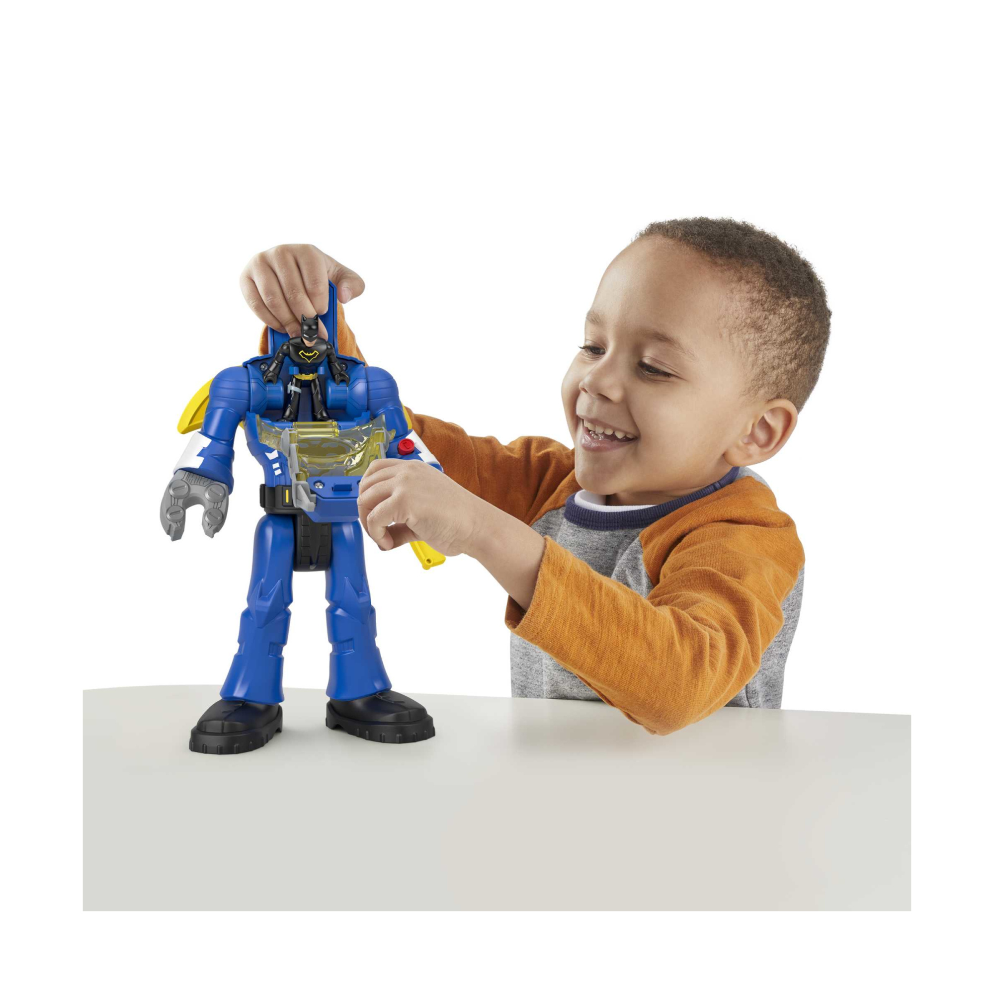 Imaginext dc super friends - batman, robot xl con luci, suoni e accessori, personaggio batman insider incluso - IMAGINEXT