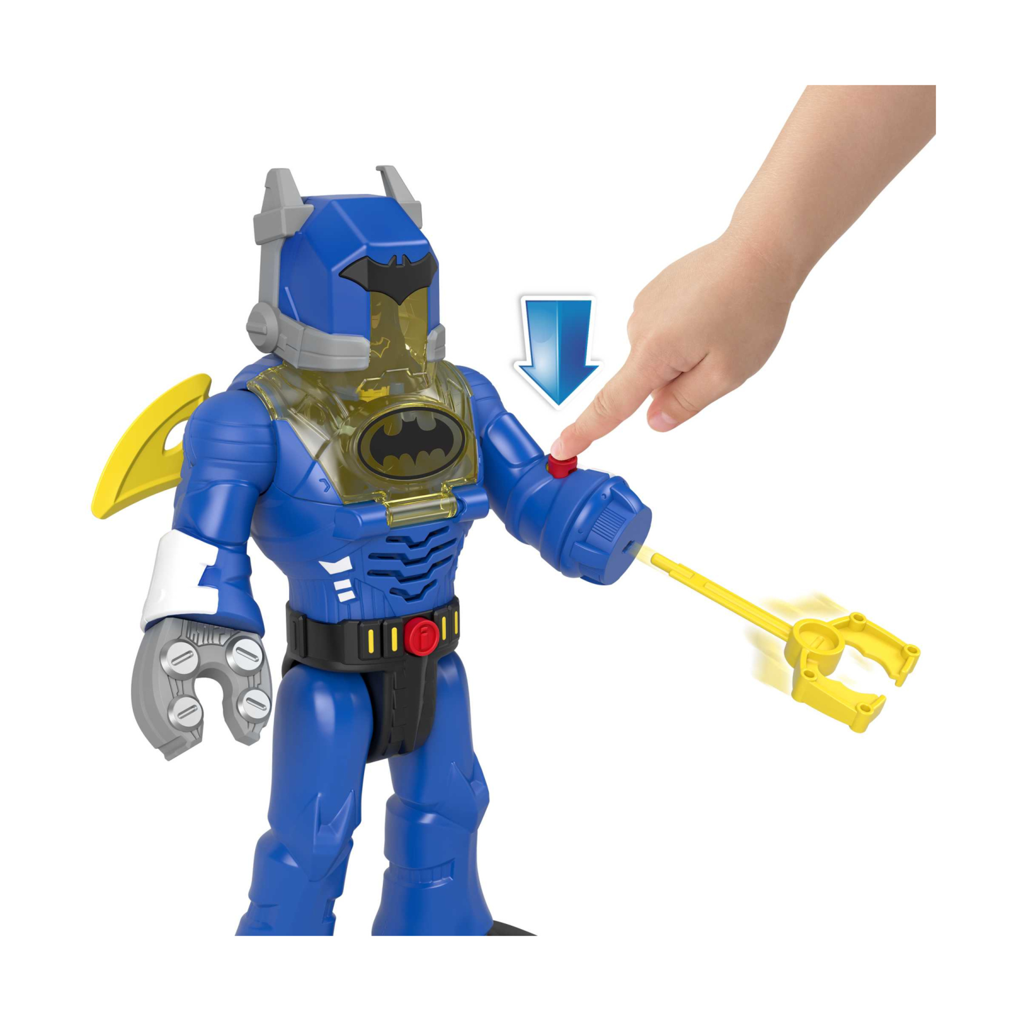 Imaginext dc super friends - batman, robot xl con luci, suoni e accessori, personaggio batman insider incluso - IMAGINEXT