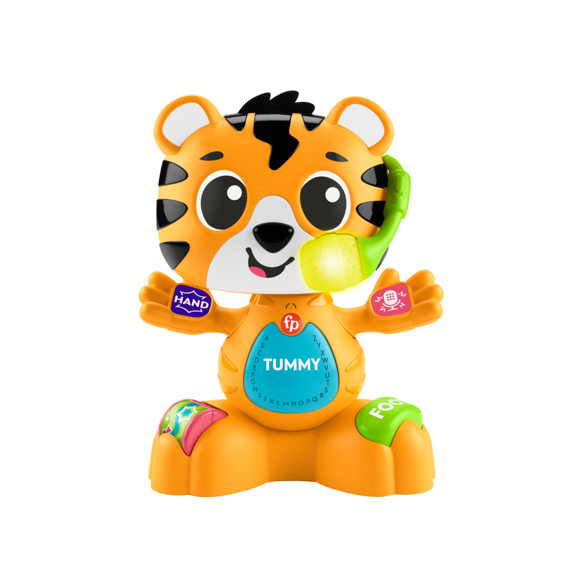 Fisher-price animal band - carlotta la tigrotta prime scoperte, tigre interattiva per l'apprendimento con 50+ canzoni e suoni - 