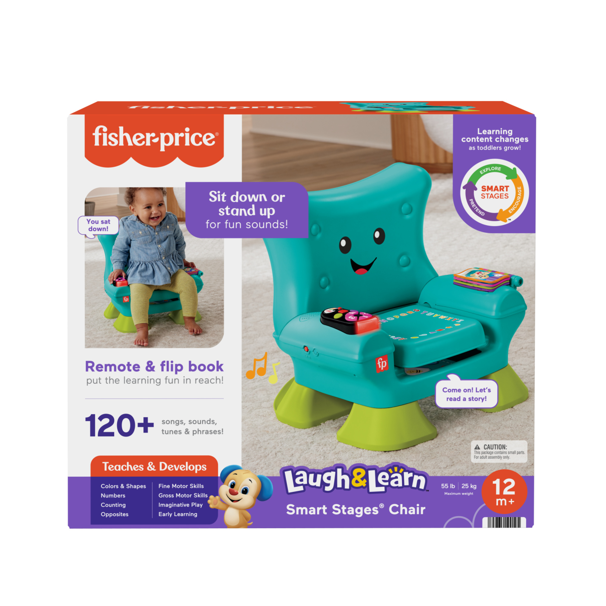 Fisher-price - la poltroncina di cagnolino, sedile interattivo con 120 canzoni, luci, suoni e frasi per l'apprendimento - 