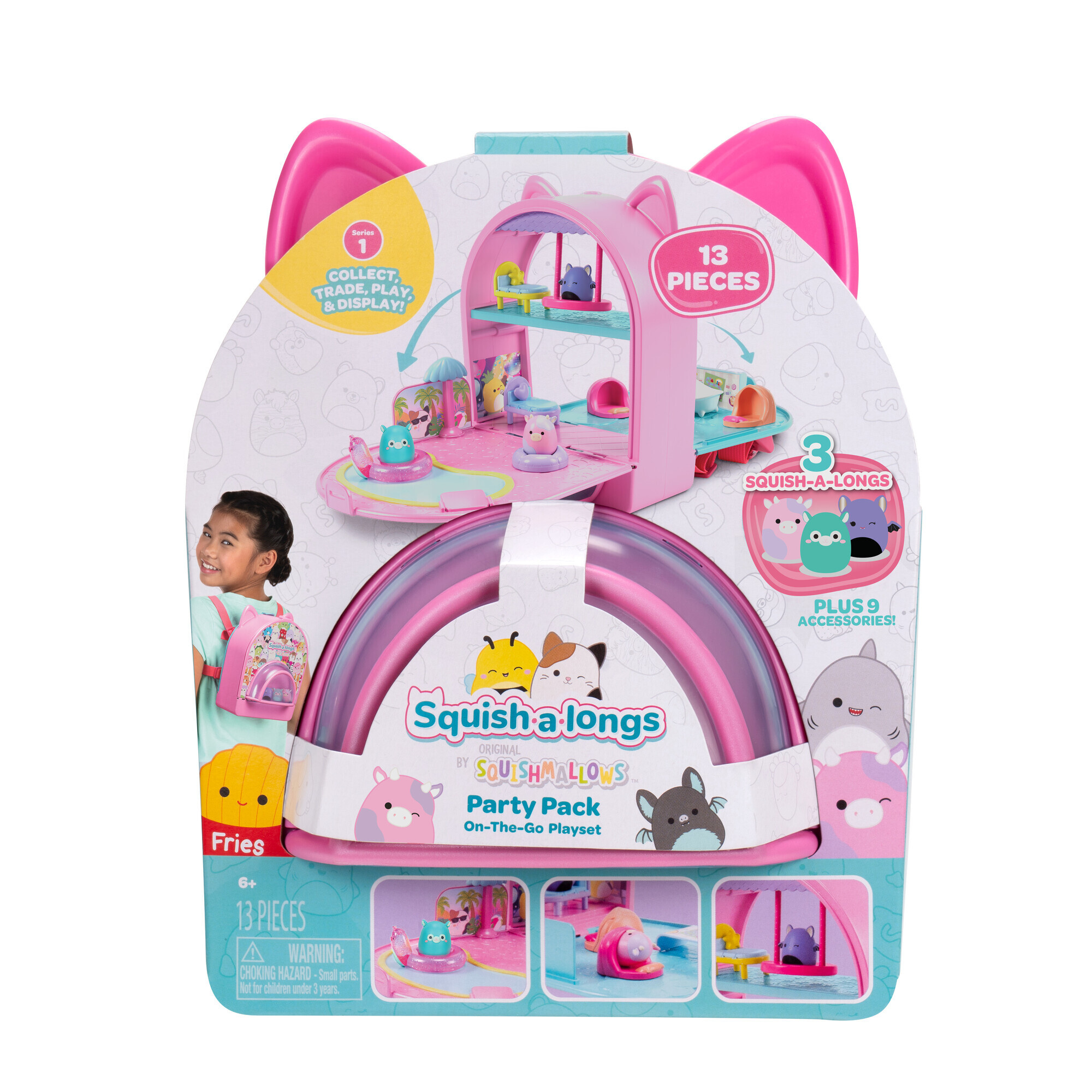 Squish a long playset trasformabile con accessori e 3 personaggi - 