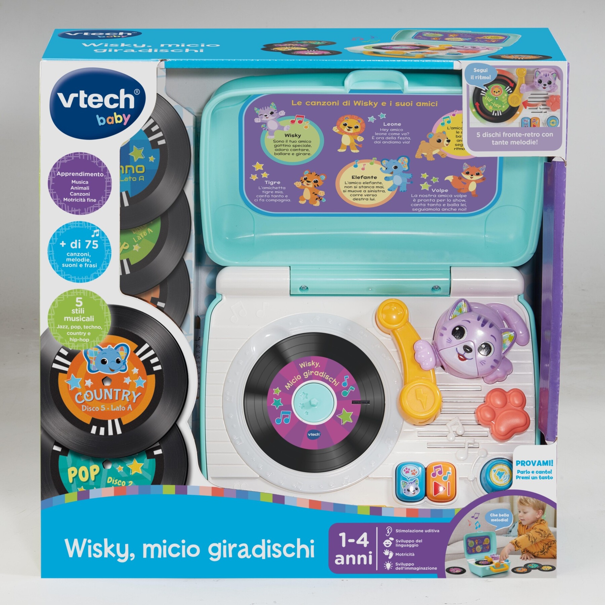 Vtech - divertiamoci con la musica di wisky, il primo giradischi per bambini! - VTECH