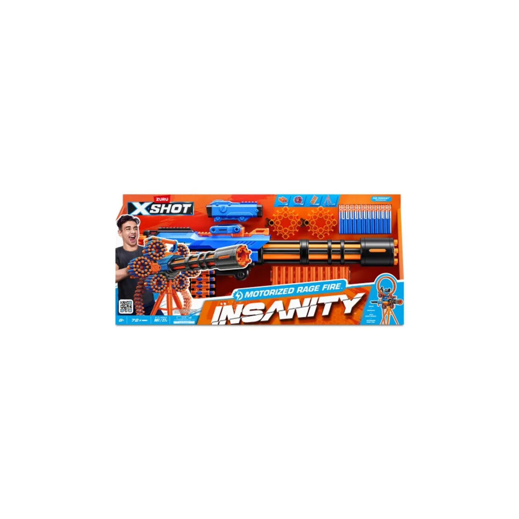 Xshot insanity motorized clip mania (72 freccette) - X-SHOT