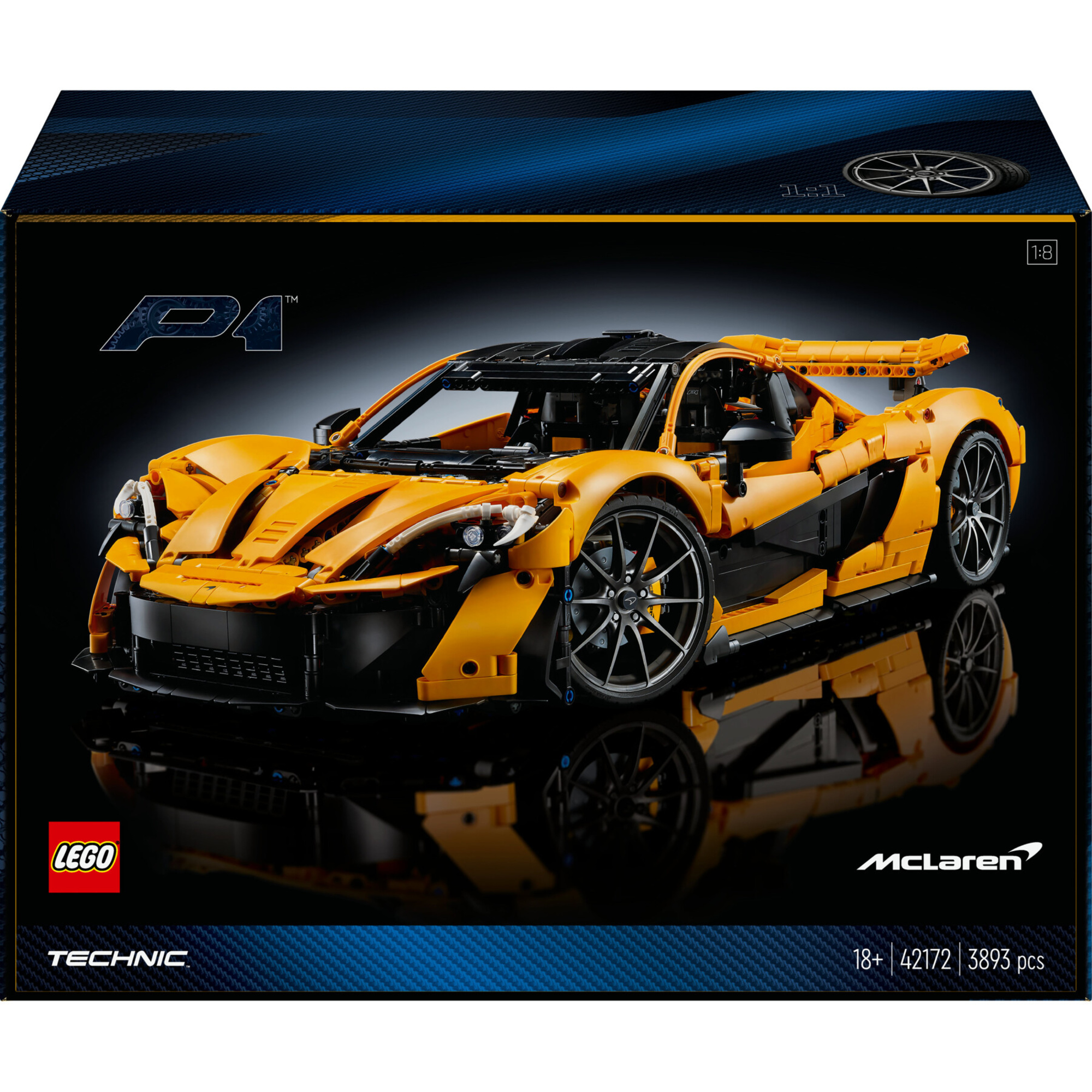 Lego technic 42172 mclaren p1 modellino di auto sportiva da costruire, hobby creativo per adulti, regalo per uomo o donna - LEGO TECHNIC