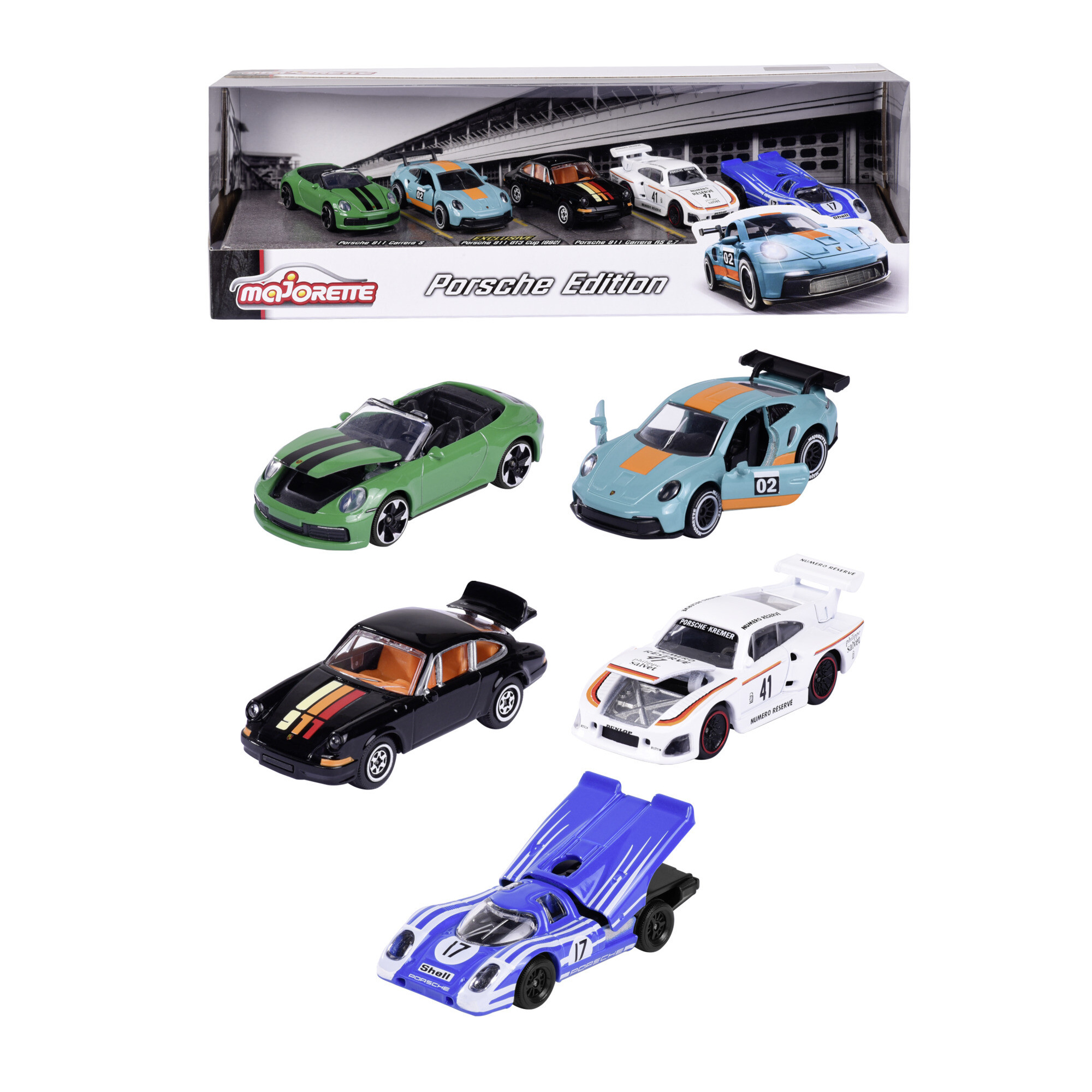 Majorette porsche giftpack con 5 modellini in scala 1:64 - MAJORETTE