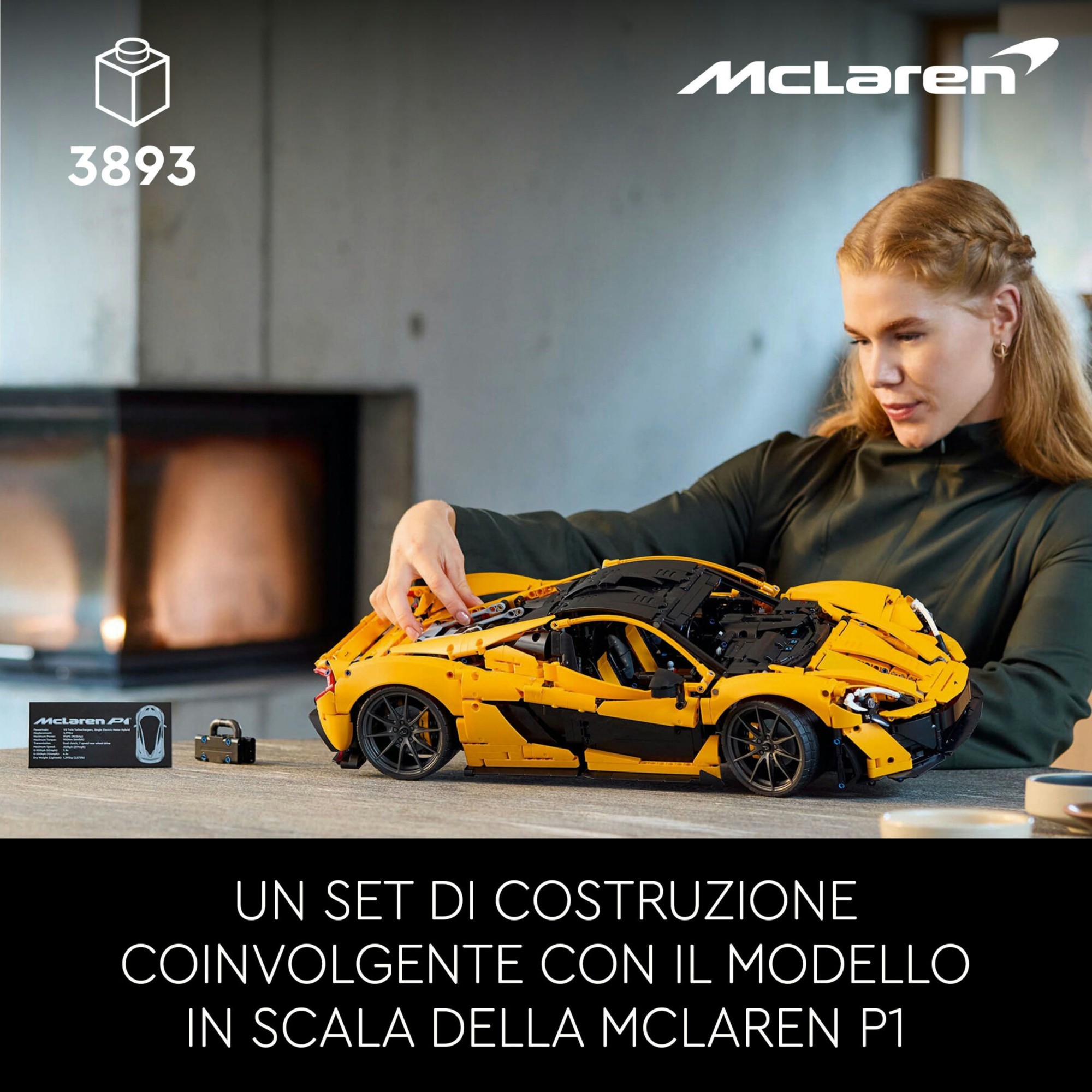 Lego technic 42172 mclaren p1 modellino di auto sportiva da costruire, hobby creativo per adulti, regalo per uomo o donna - LEGO TECHNIC