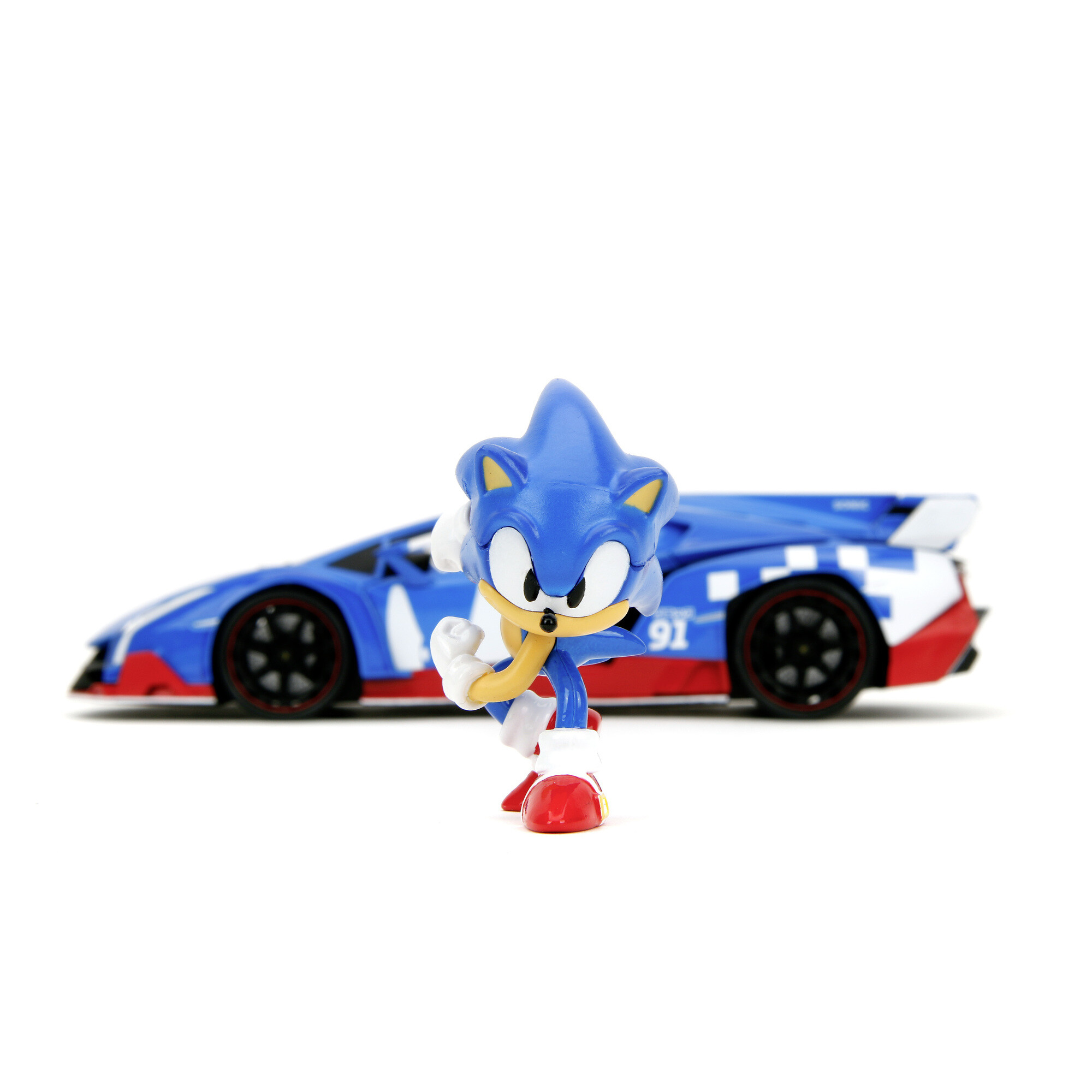 Lamborghini veneno in metallo pressofuso di sonic in scala 1:24 - macchinina da collezione - JADA