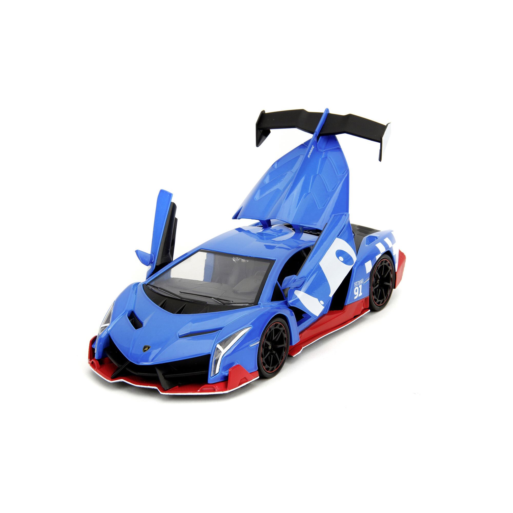 Lamborghini veneno in metallo pressofuso di sonic in scala 1:24 - macchinina da collezione - JADA