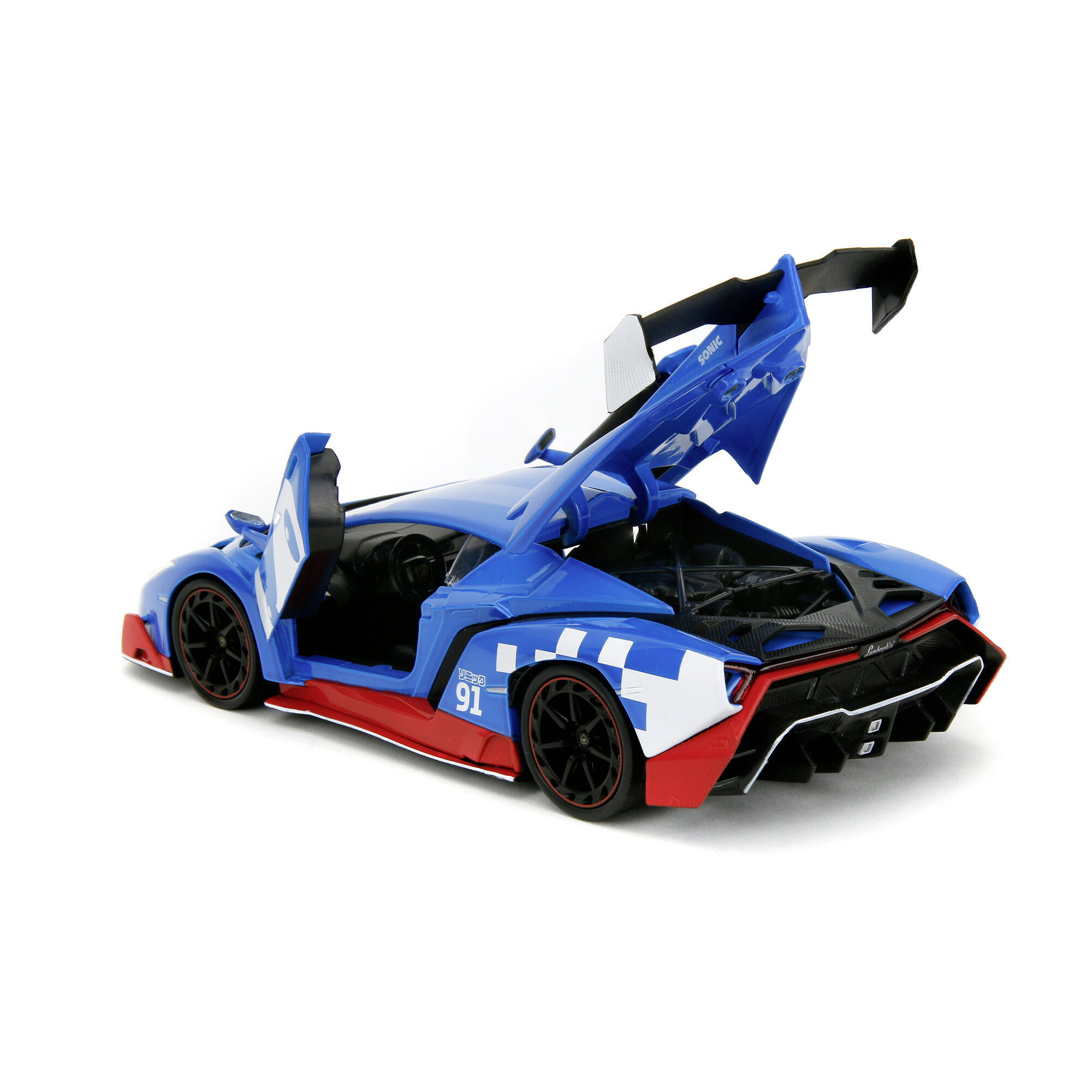 Lamborghini veneno in metallo pressofuso di sonic in scala 1:24 - macchinina da collezione - JADA